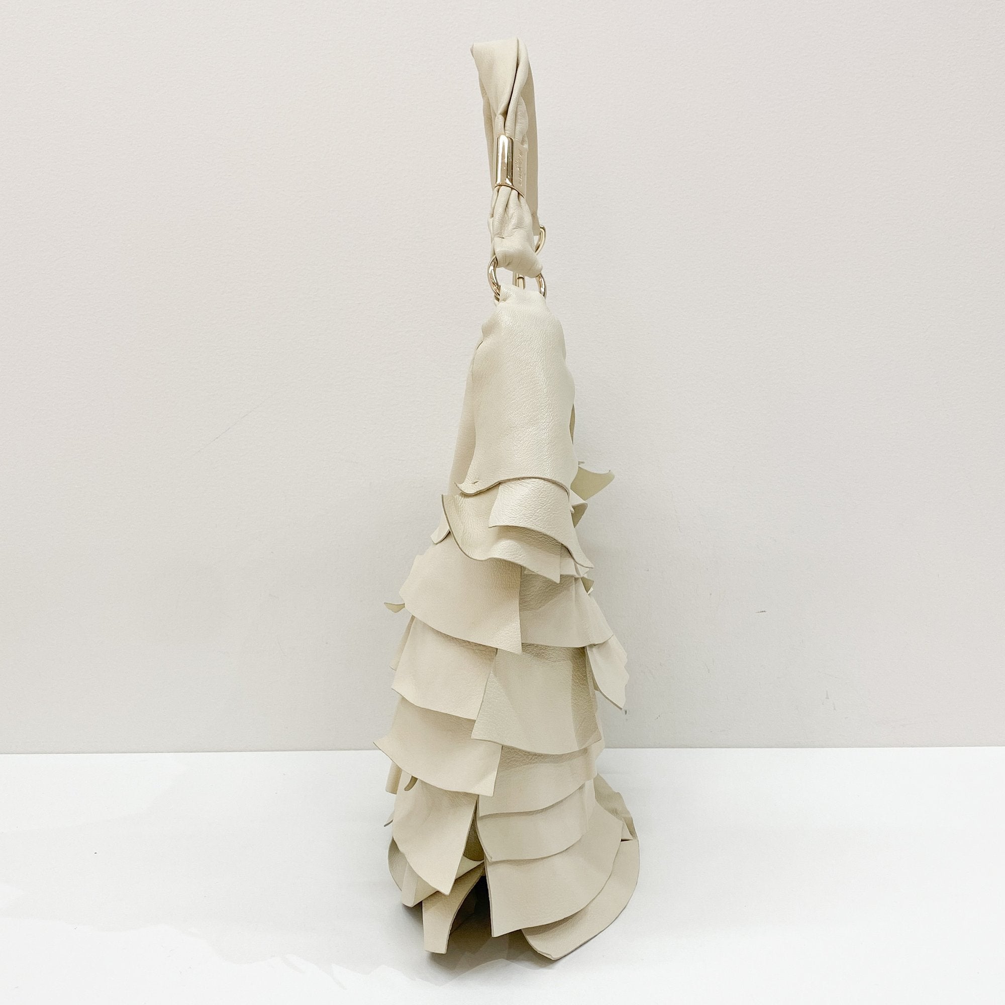 Saint-Tropez White Leather Shoulder Bag