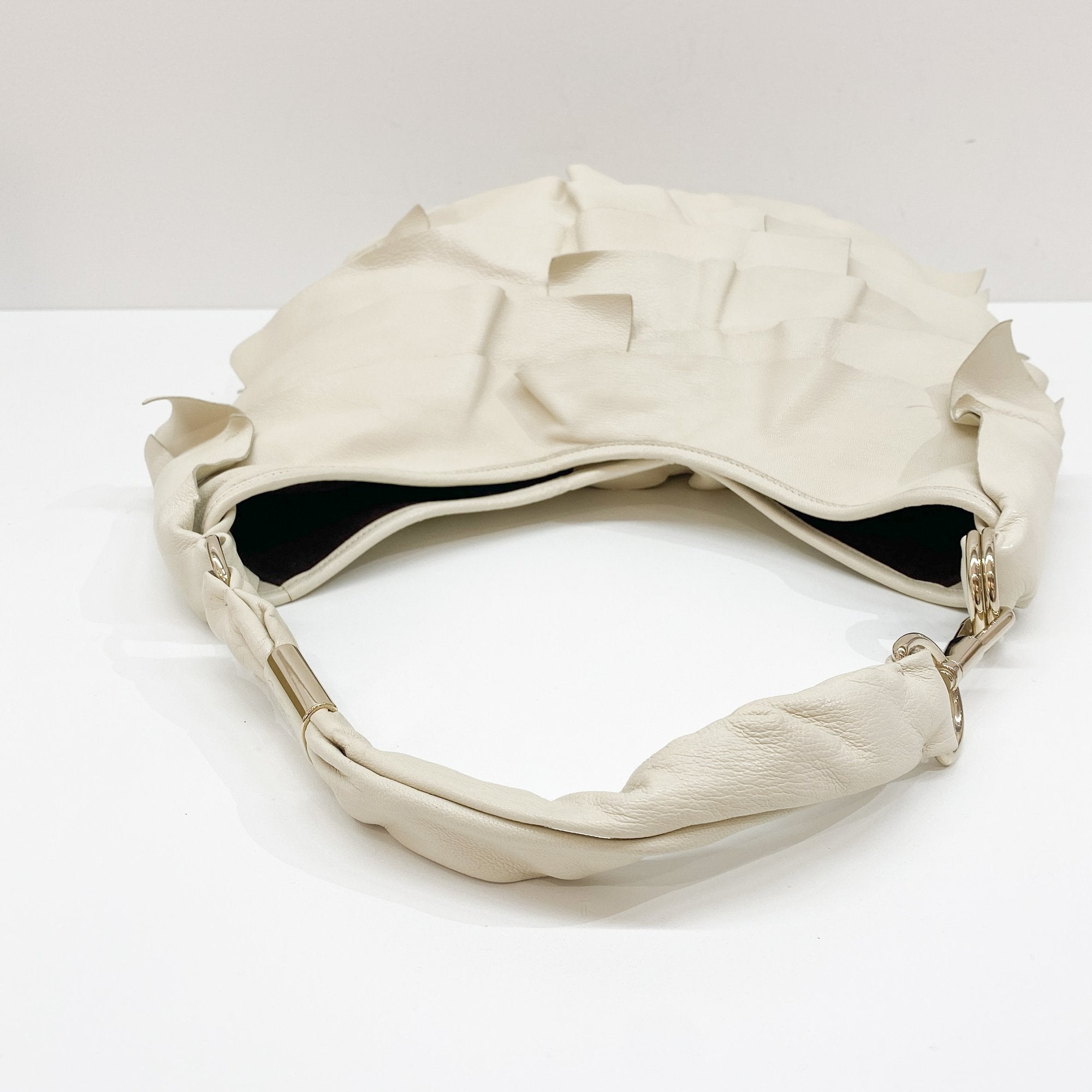 Saint-Tropez White Leather Shoulder Bag