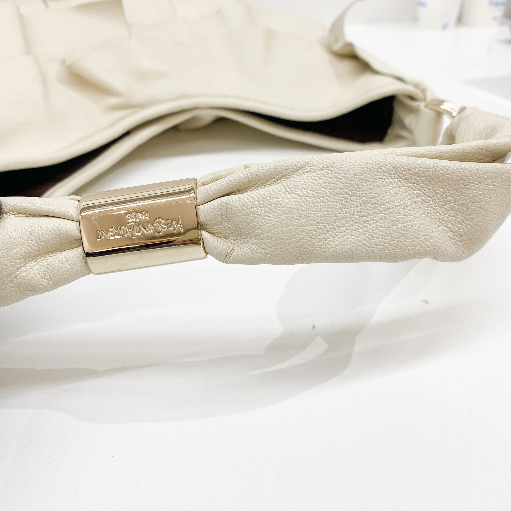 Saint-Tropez White Leather Shoulder Bag