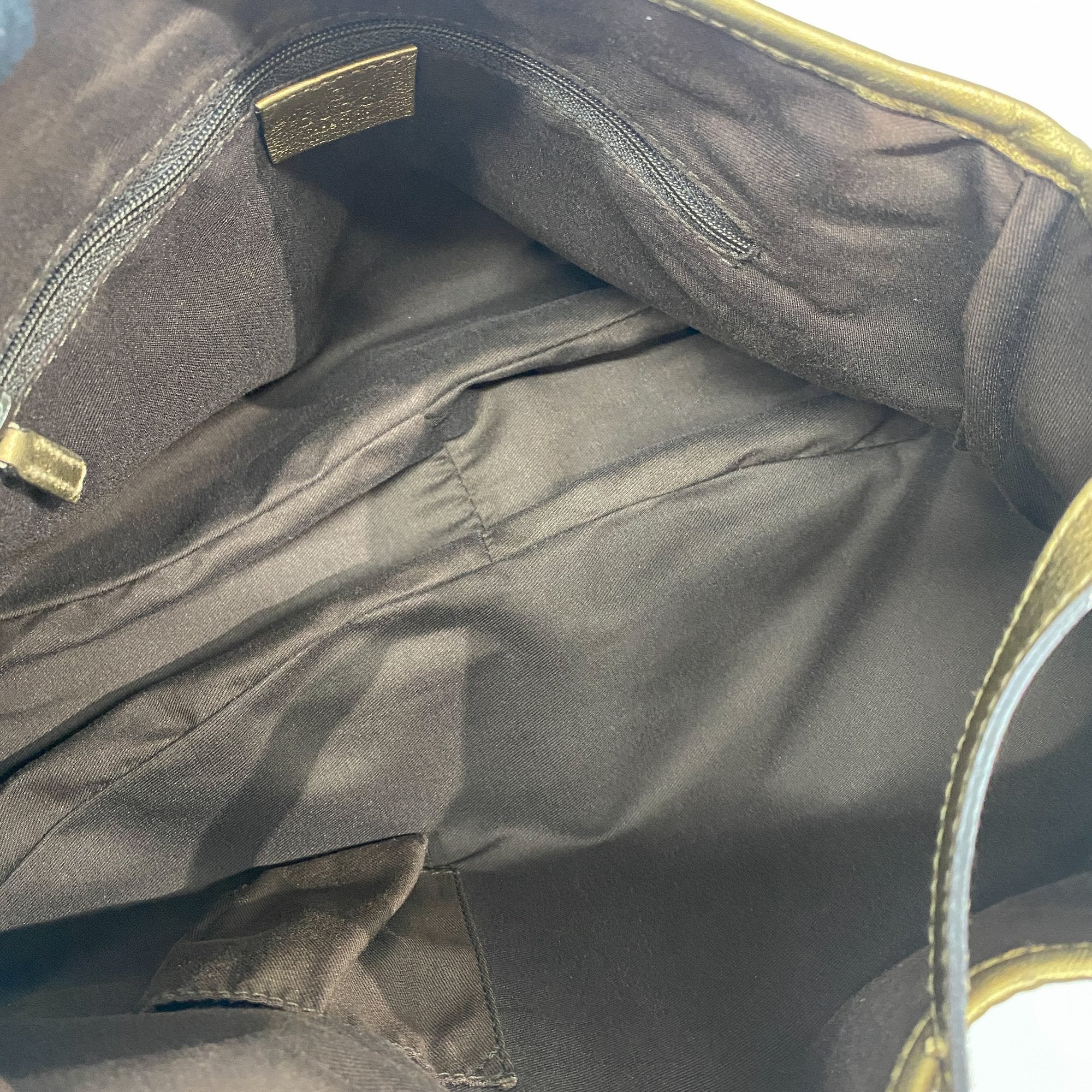 Abbey GG Canvas Gold/Brown Shoulder Bag