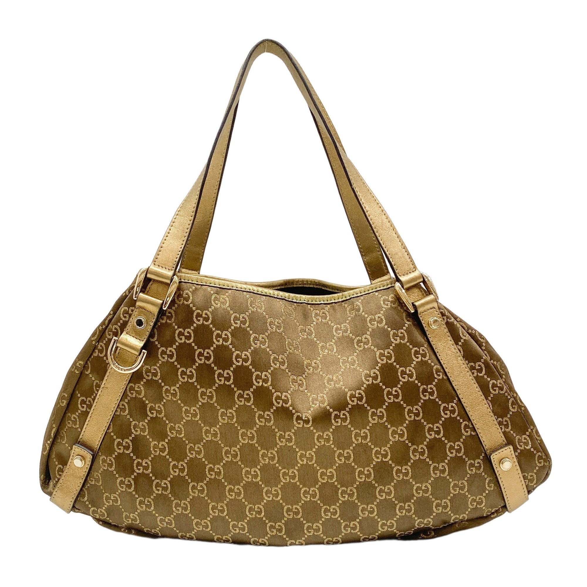 Abbey GG Canvas Gold/Brown Shoulder Bag