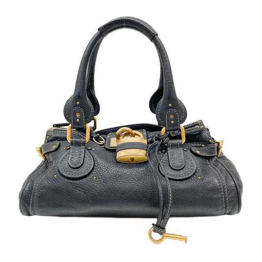 Paddington Dark Grey Leather Shoulder Bag