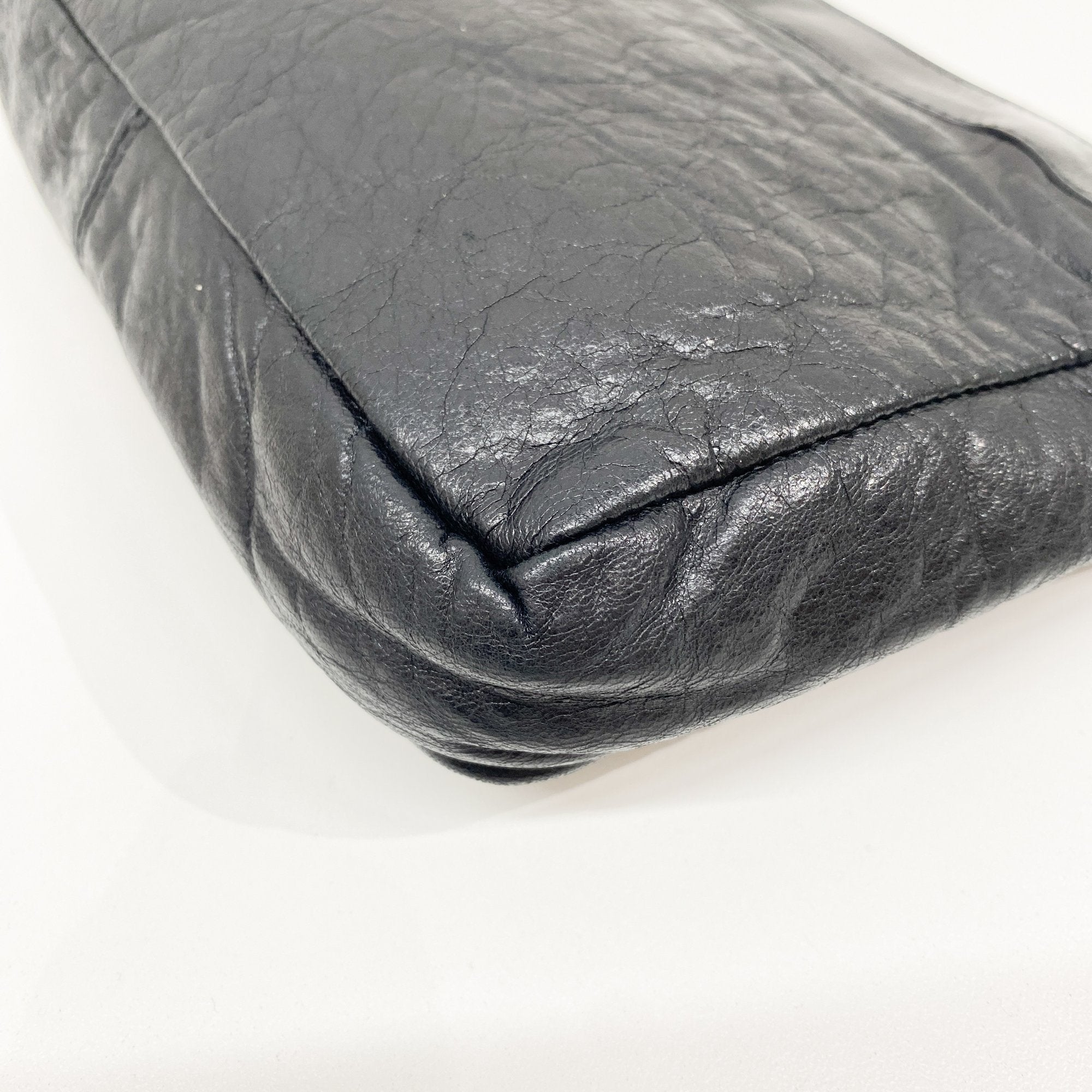 The City Pouch Black Leather Pouch Bag