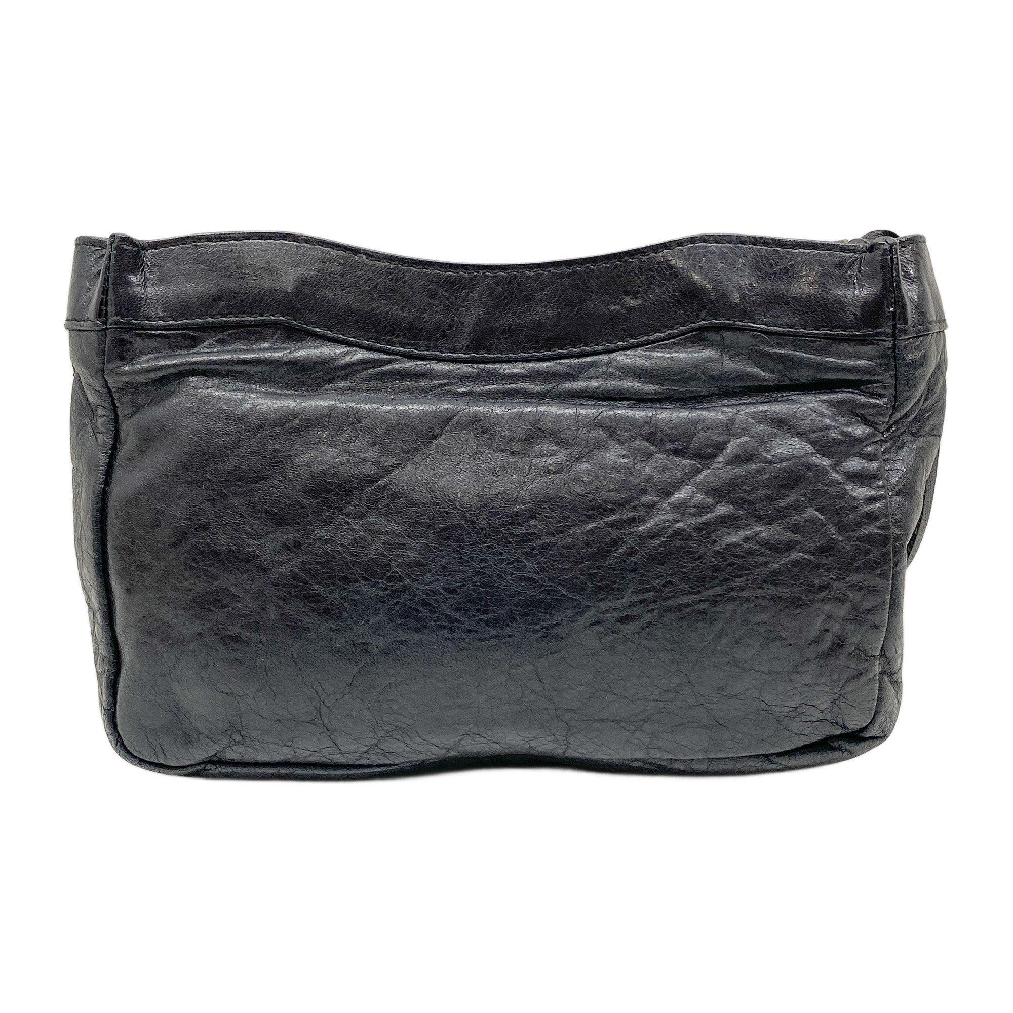 The City Pouch Black Leather Pouch Bag