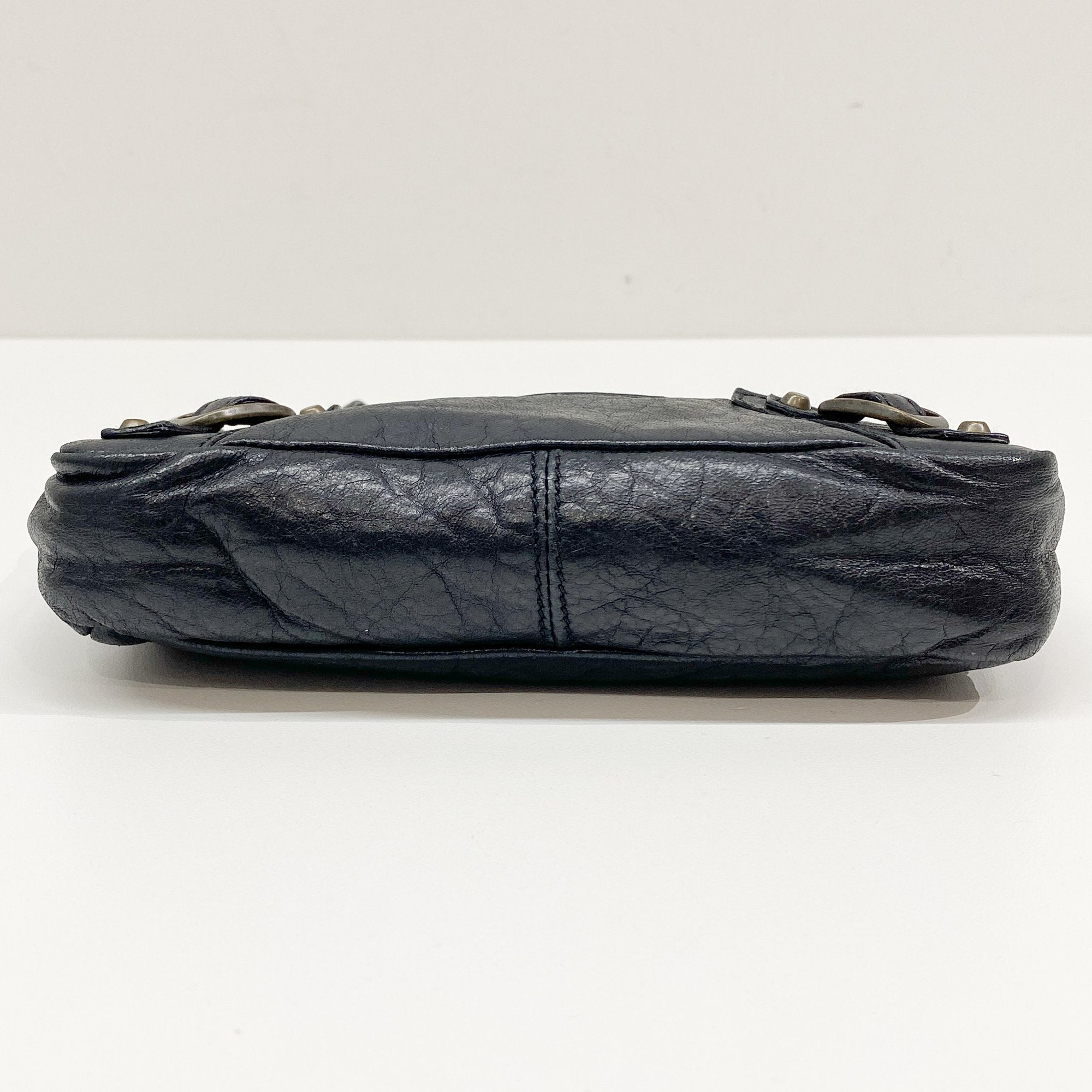 The City Pouch Black Leather Pouch Bag