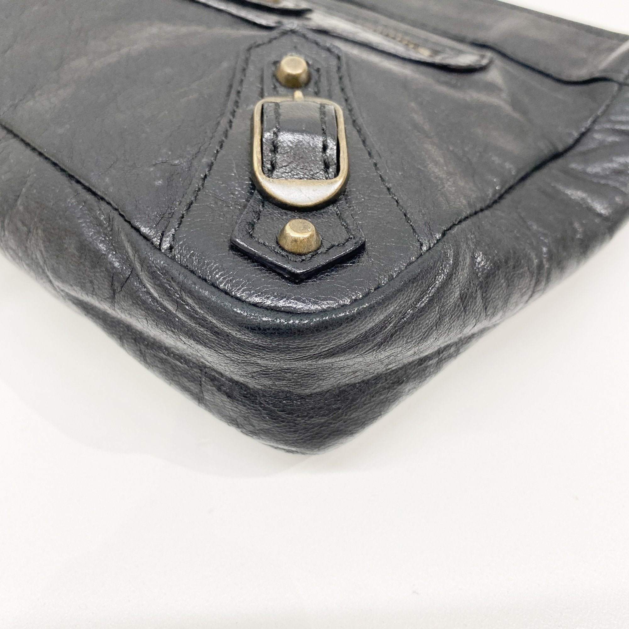 The City Pouch Black Leather Pouch Bag