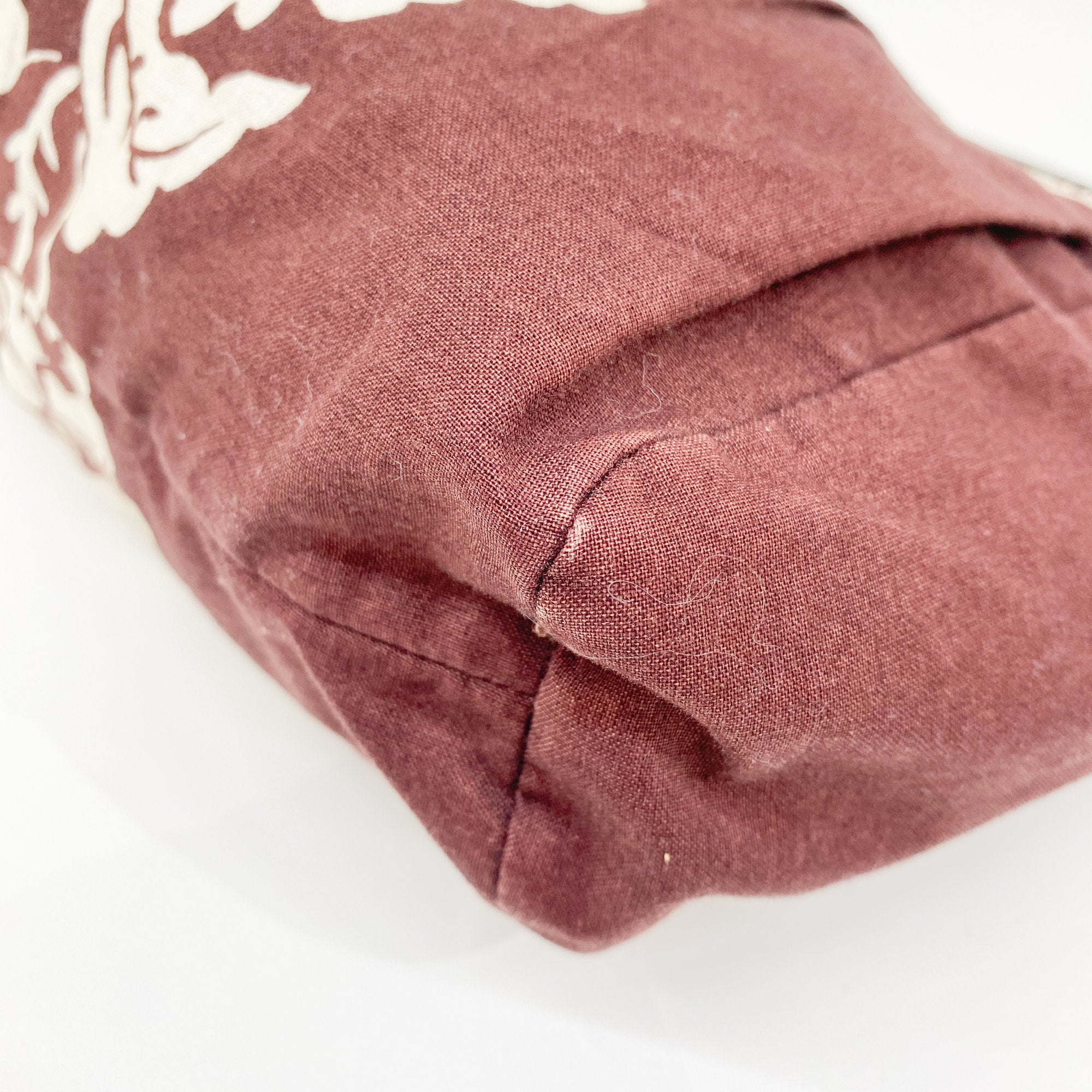 Archive Floral Pattern Brown Cotton Shoulder Bag