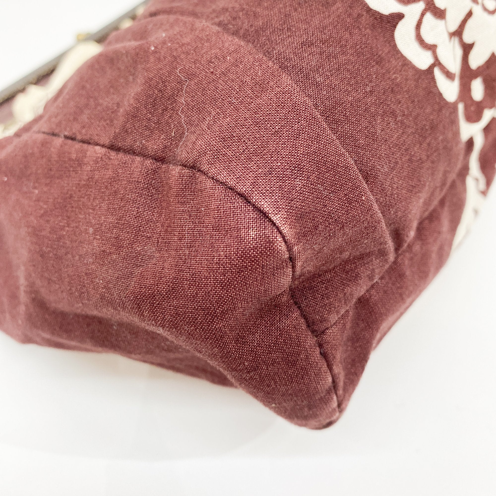 Archive Floral Pattern Brown Cotton Shoulder Bag