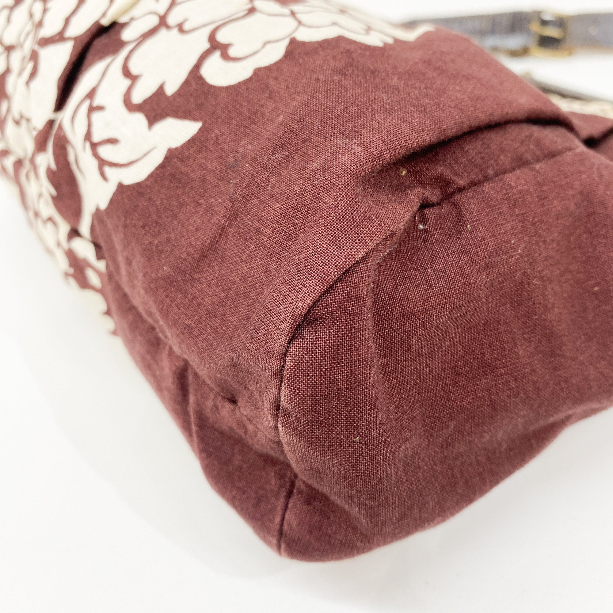 Archive Floral Pattern Brown Cotton Shoulder Bag