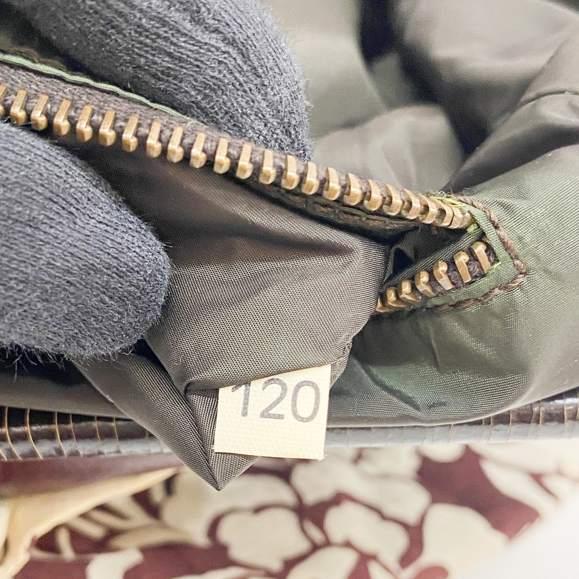 Archive Floral Pattern Brown Cotton Shoulder Bag