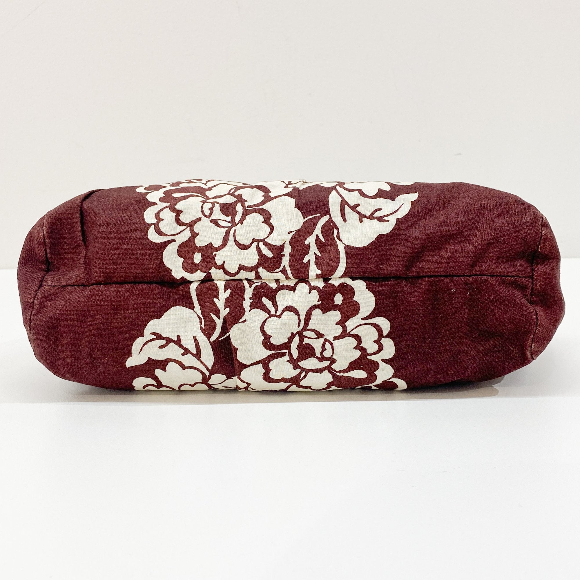 Archive Floral Pattern Brown Cotton Shoulder Bag