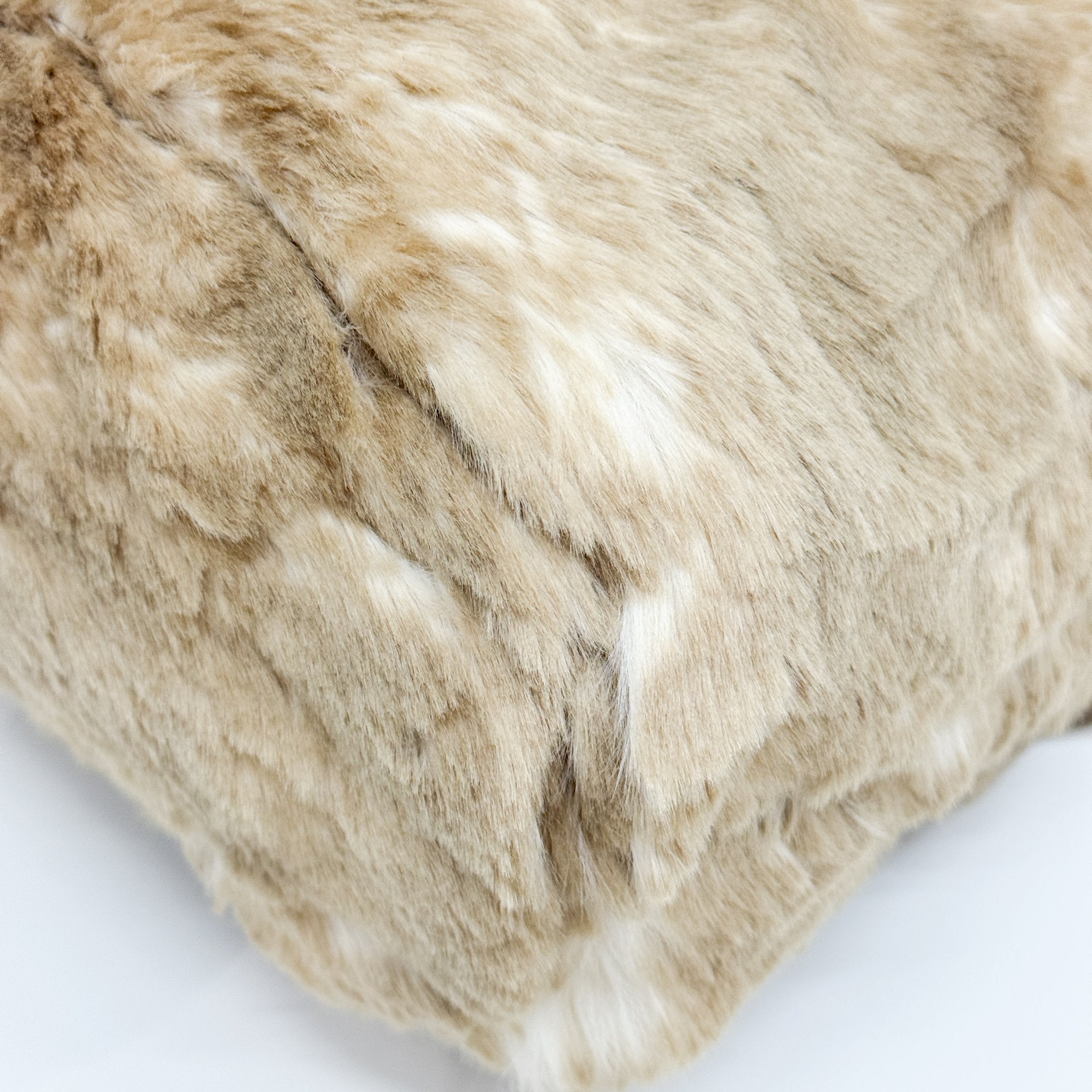Beige Faux Fur Tote Bag