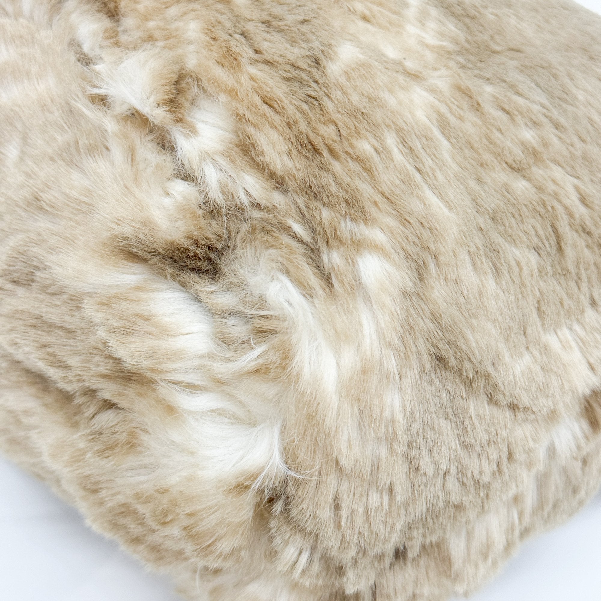 Beige Faux Fur Tote Bag
