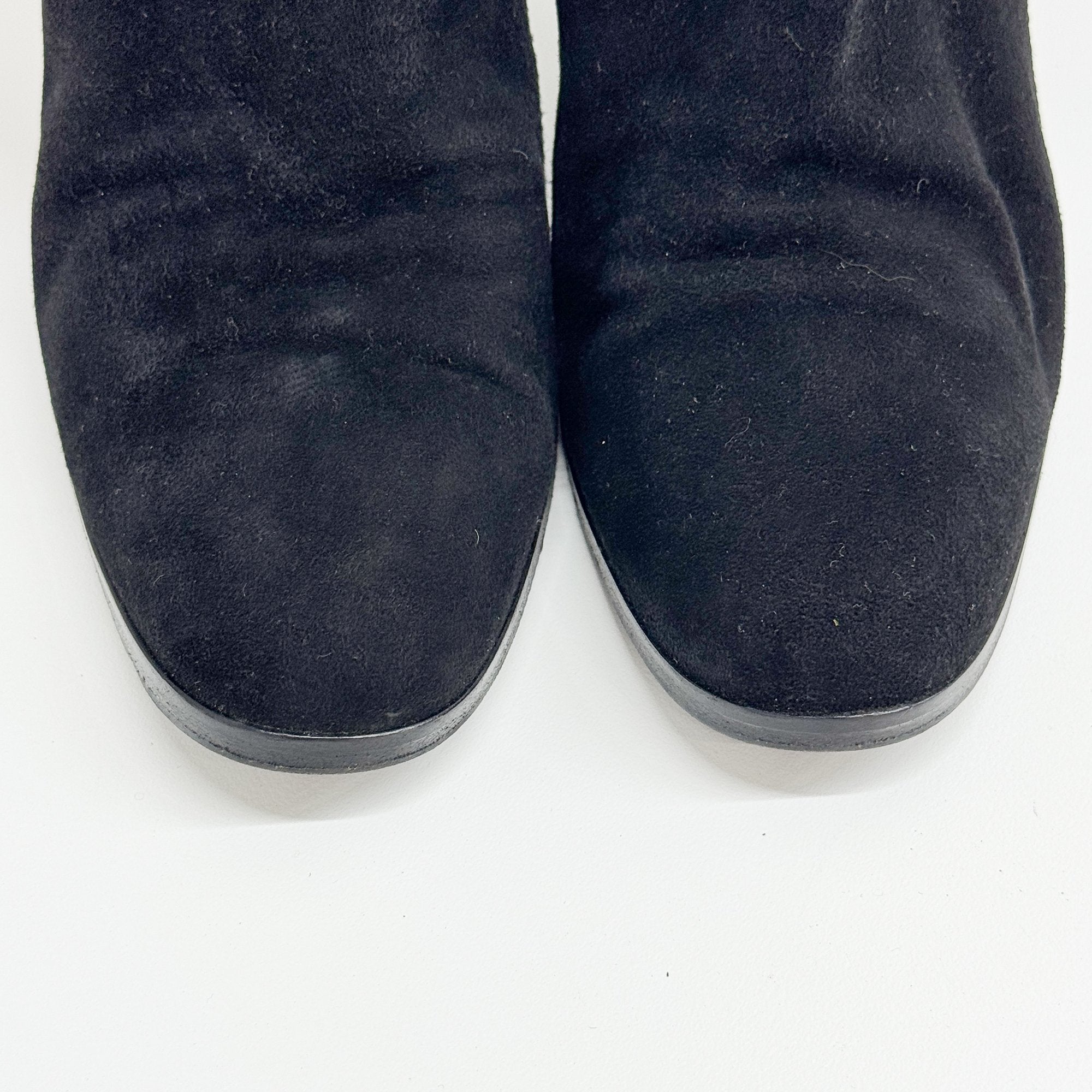 Size 37 Black Suede Long Boots
