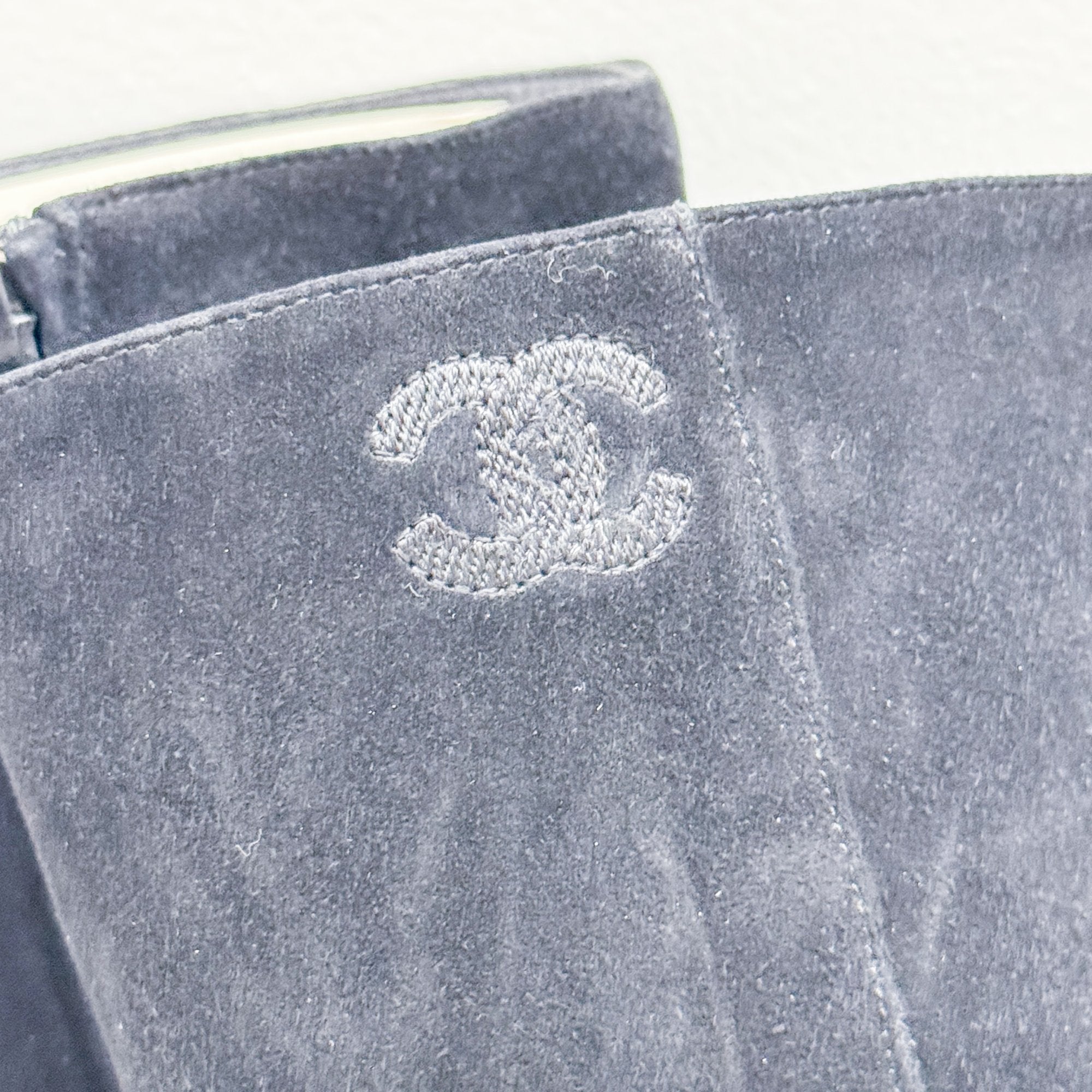 Size 37 Black Suede Long Boots