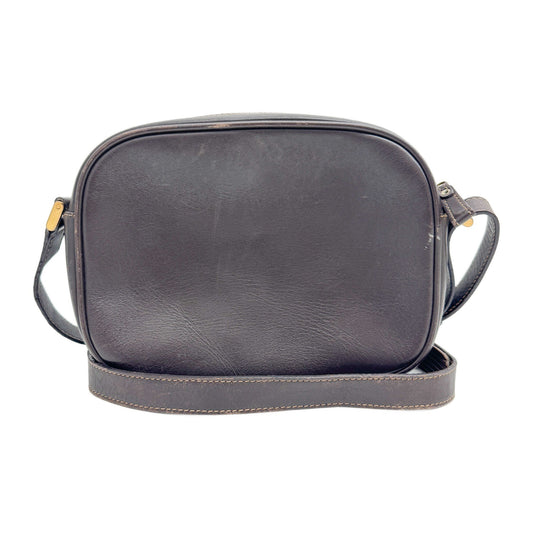 Brown Pony Hair Embossed Leather Shoulder Bag