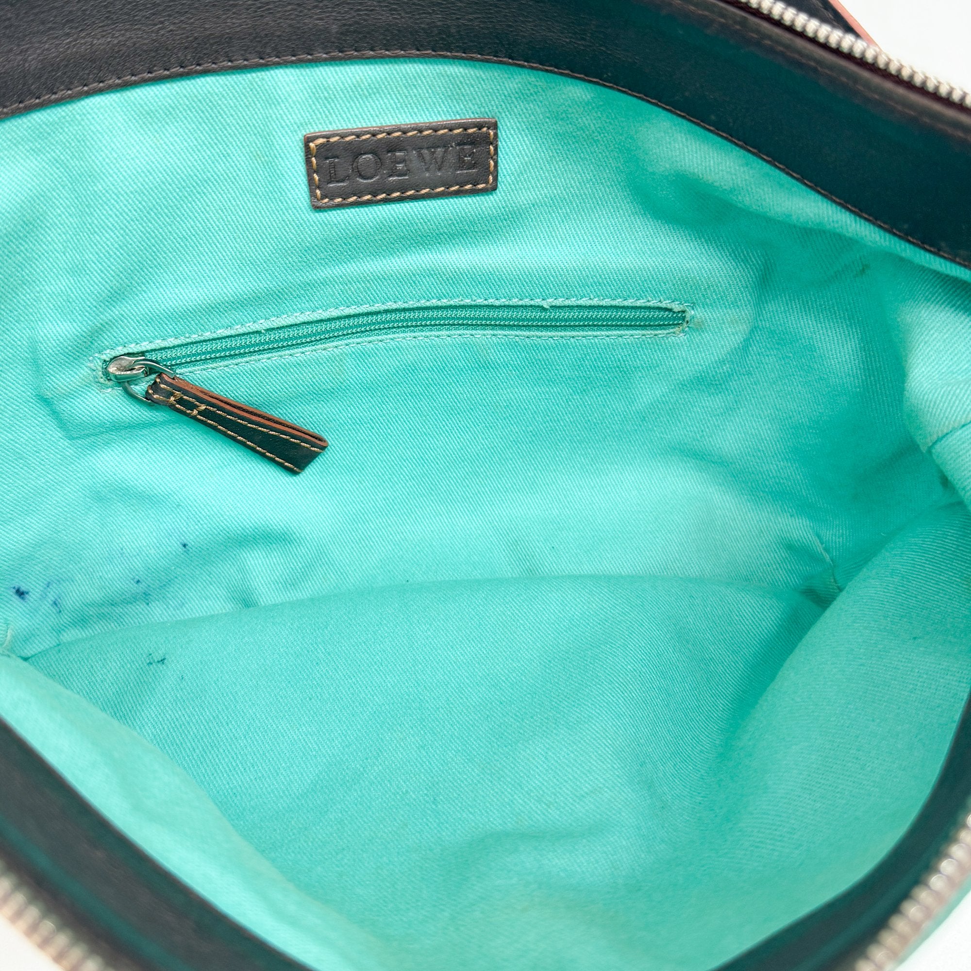 Green Studded Suede Shoulder Bag