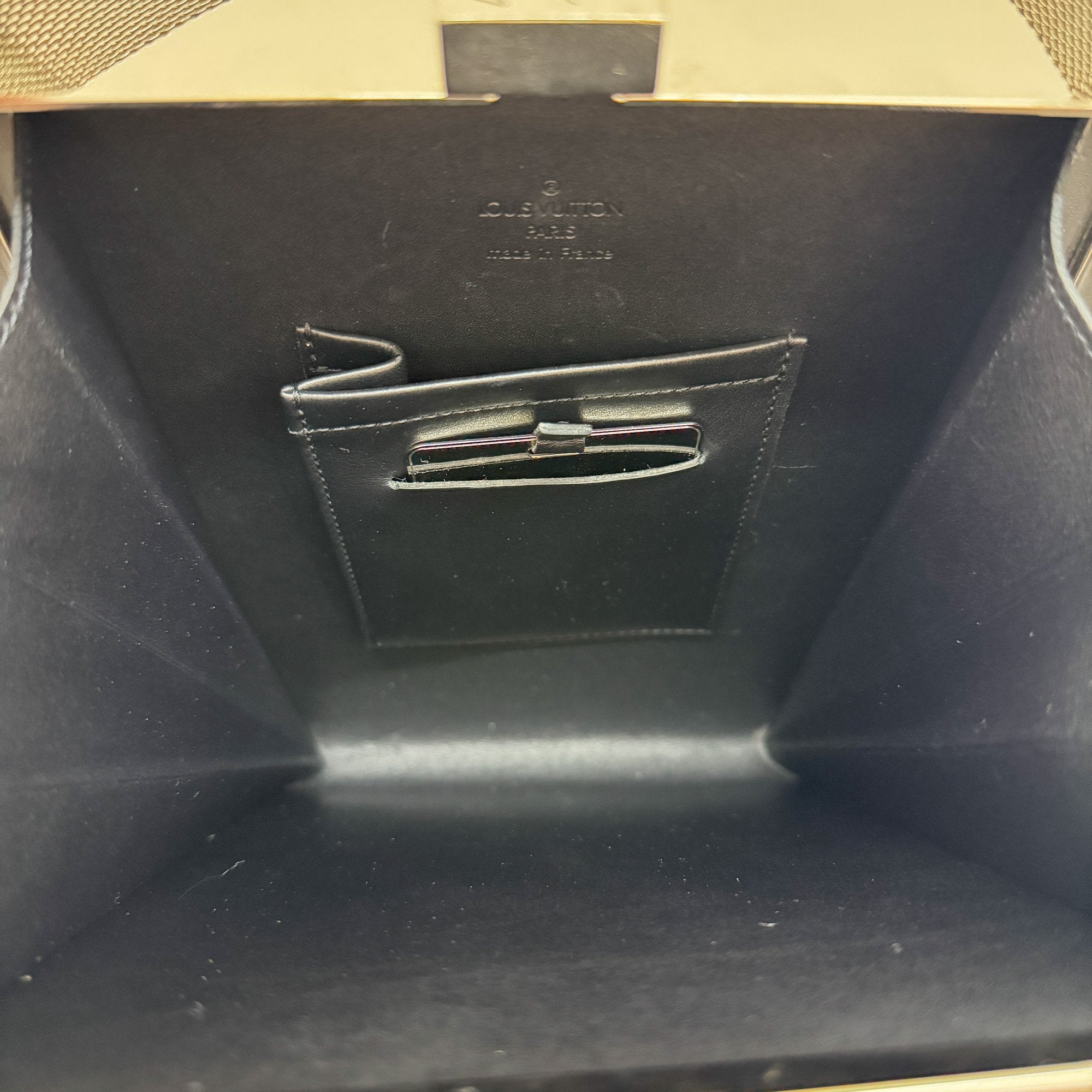 Ange GM Black Satin Hand Bag