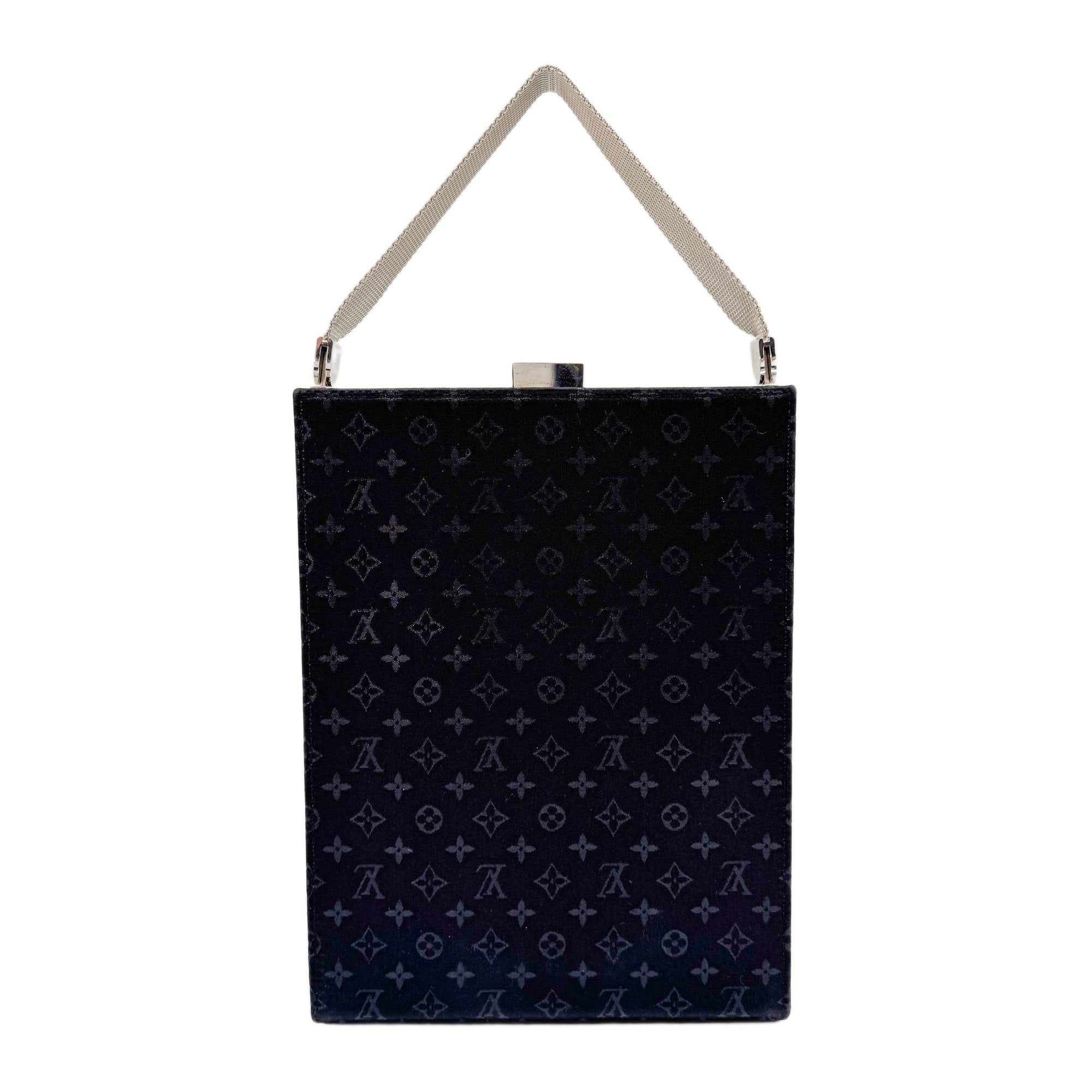 Ange GM Black Satin Hand Bag