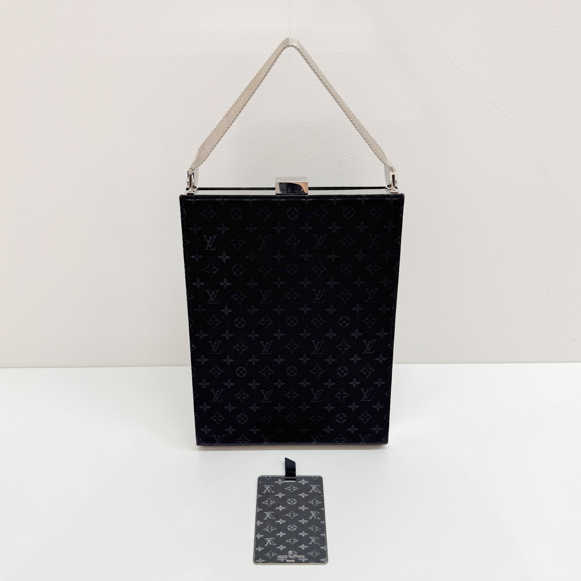 Ange GM Black Satin Hand Bag