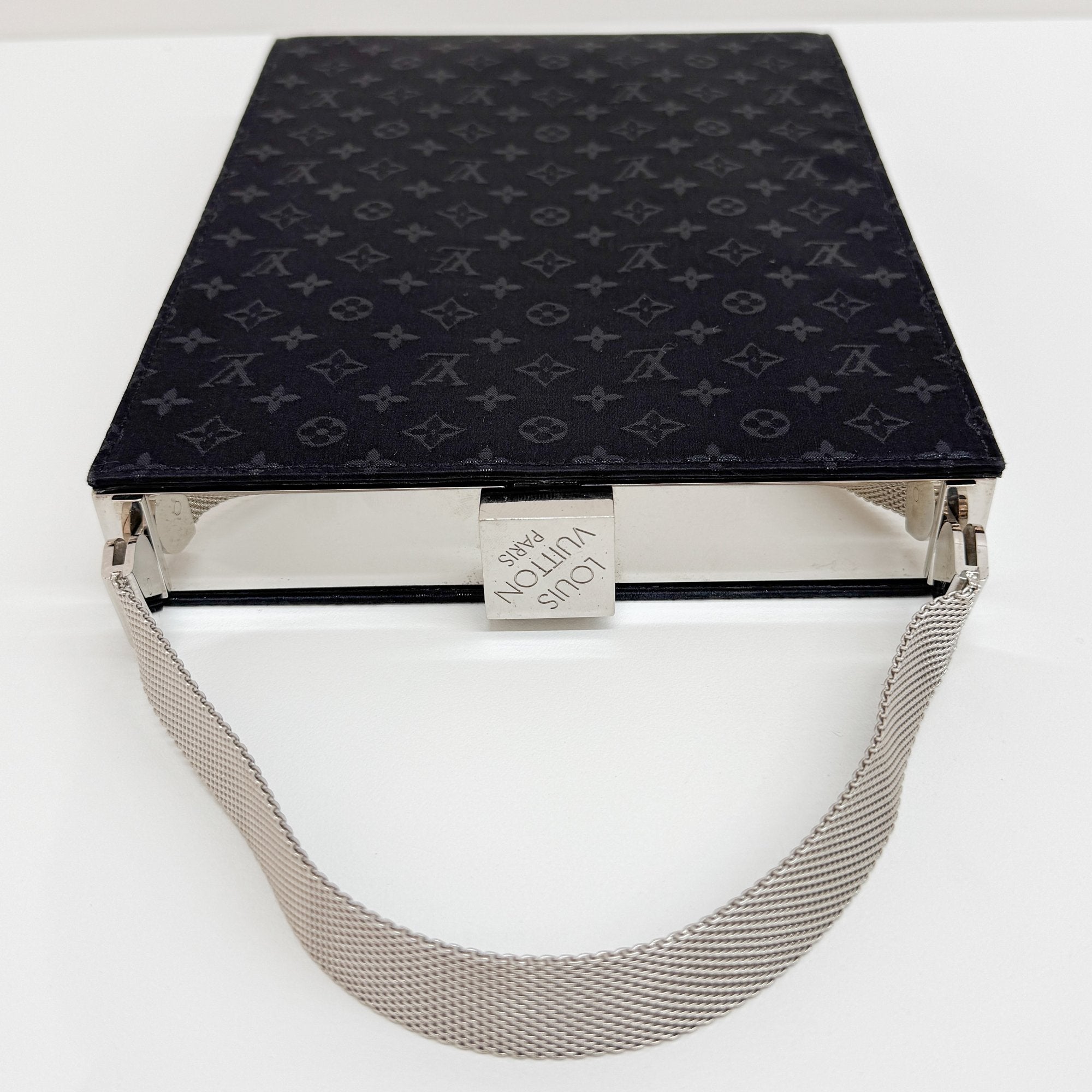 Ange GM Black Satin Hand Bag