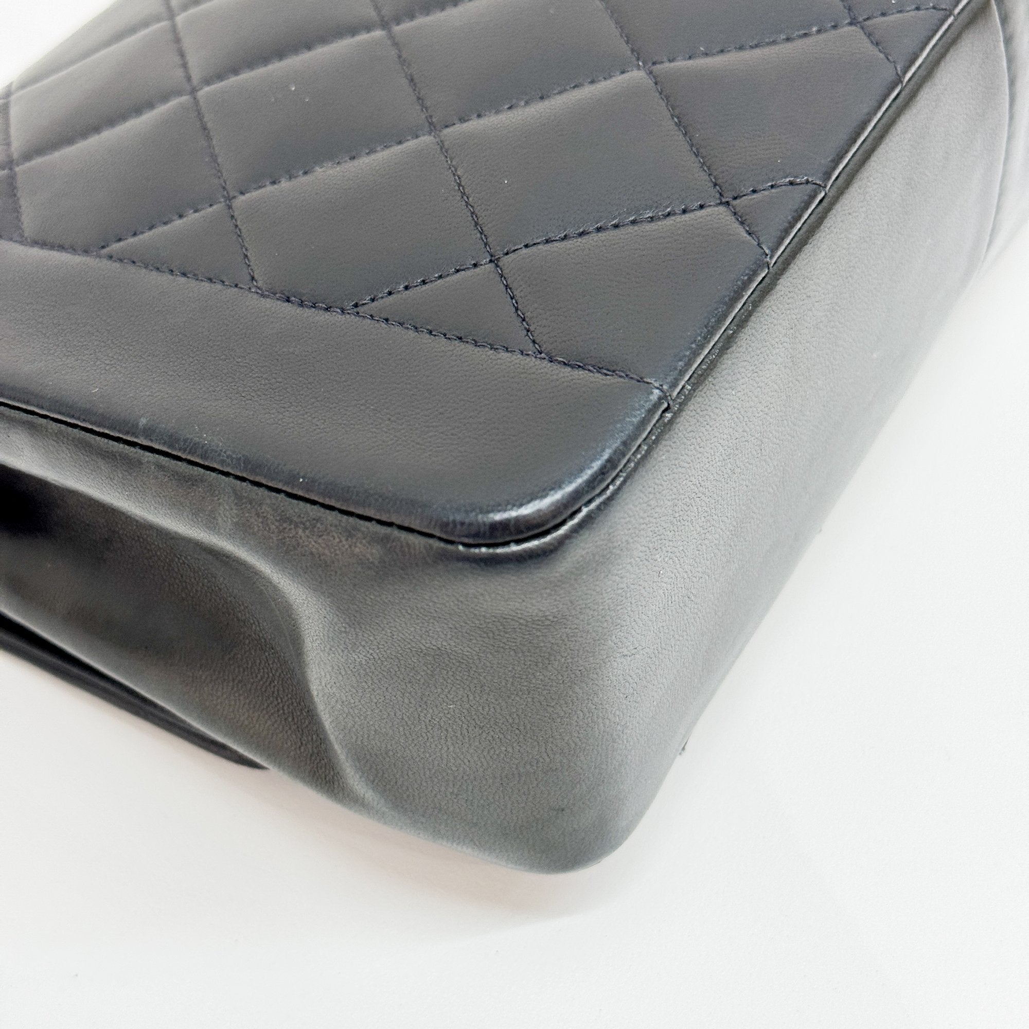 Diana Black Leather Chain Shoulder Bag