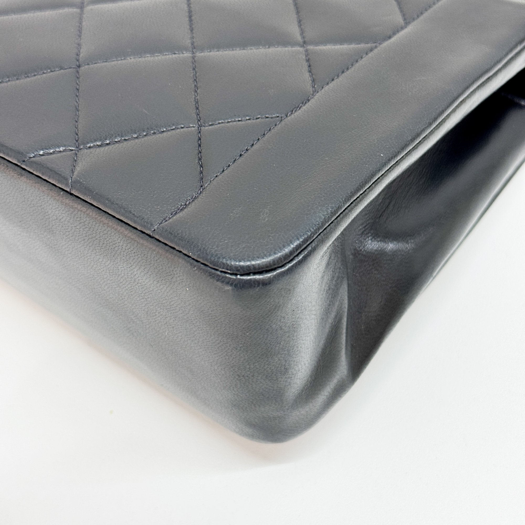 Diana Black Leather Chain Shoulder Bag