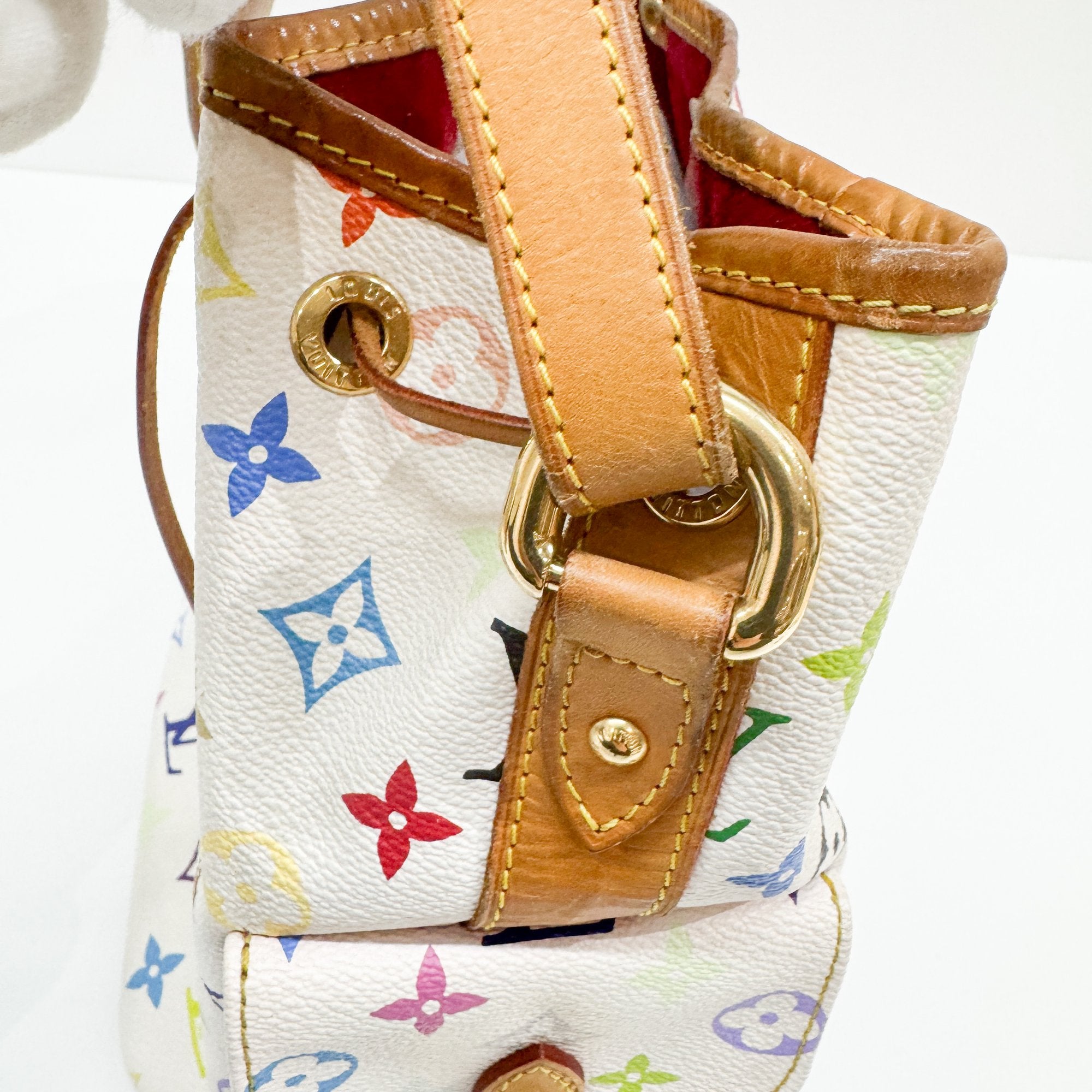 Louis Vuitton x Takashi Murakami Monogram Multicolour Noé Coated Canvas Shoulder Bag