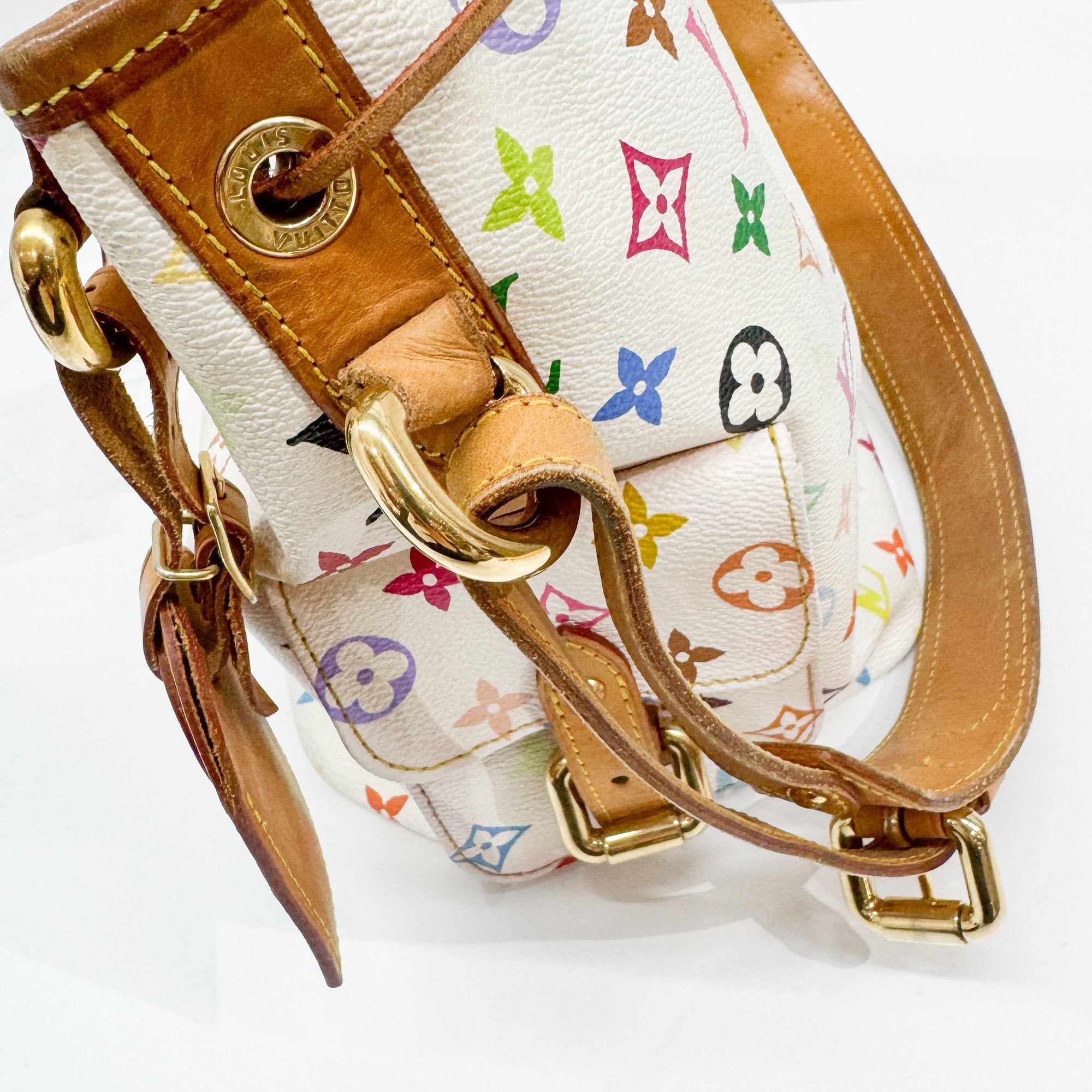 Louis Vuitton x Takashi Murakami Monogram Multicolour Noé Coated Canvas Shoulder Bag
