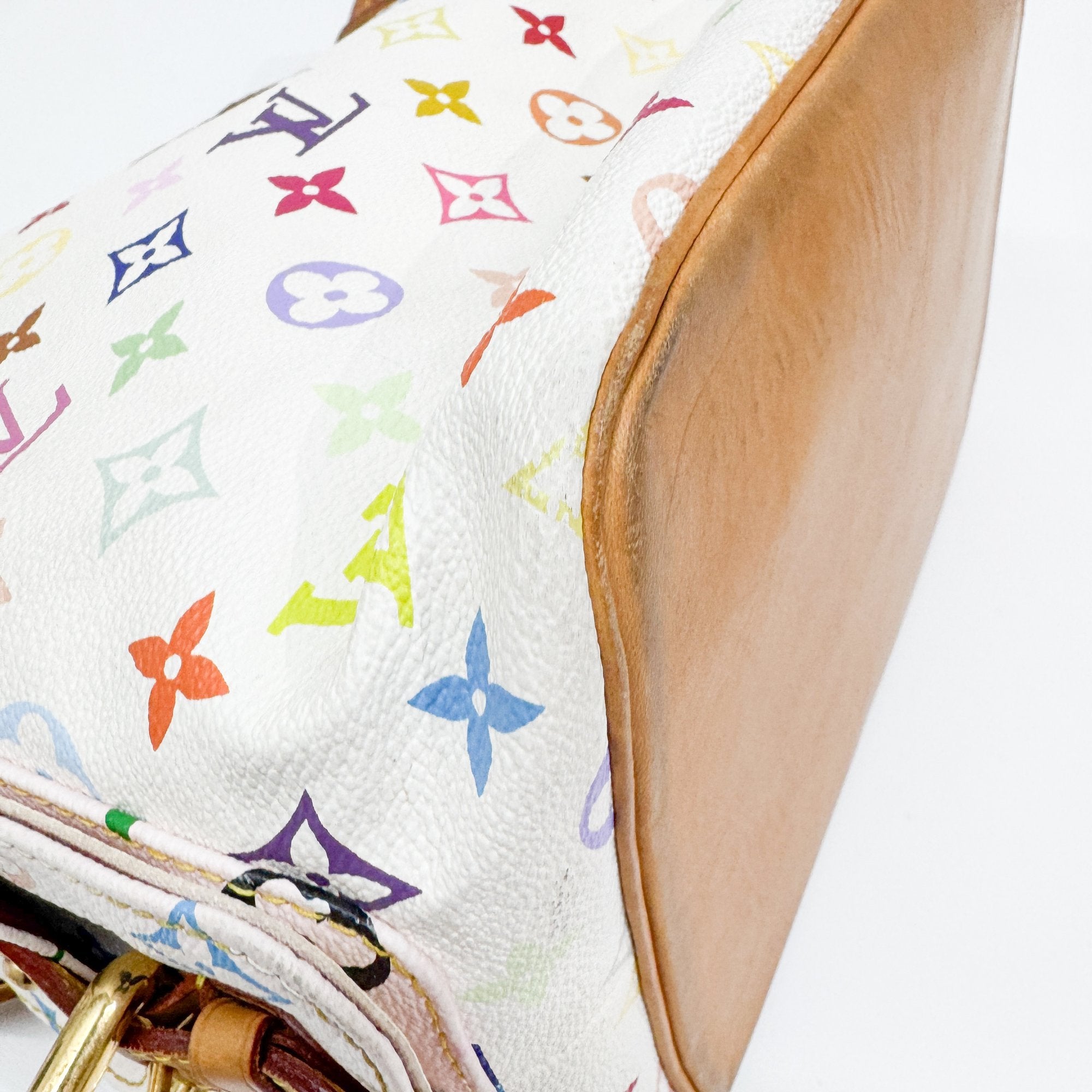 Louis Vuitton x Takashi Murakami Monogram Multicolour Noé Coated Canvas Shoulder Bag