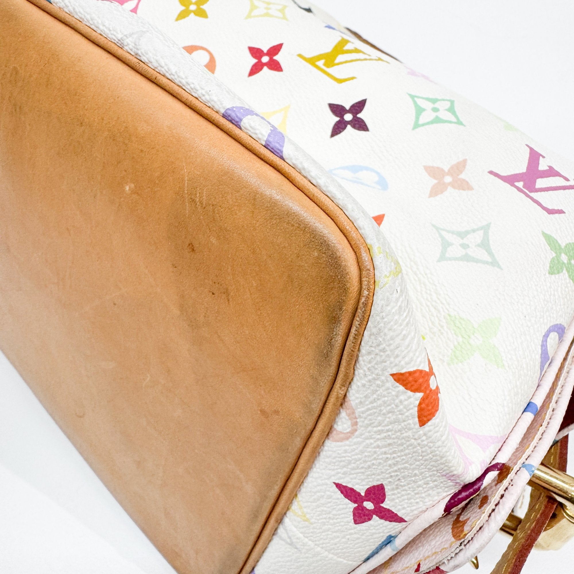 Louis Vuitton x Takashi Murakami Monogram Multicolour Noé Coated Canvas Shoulder Bag