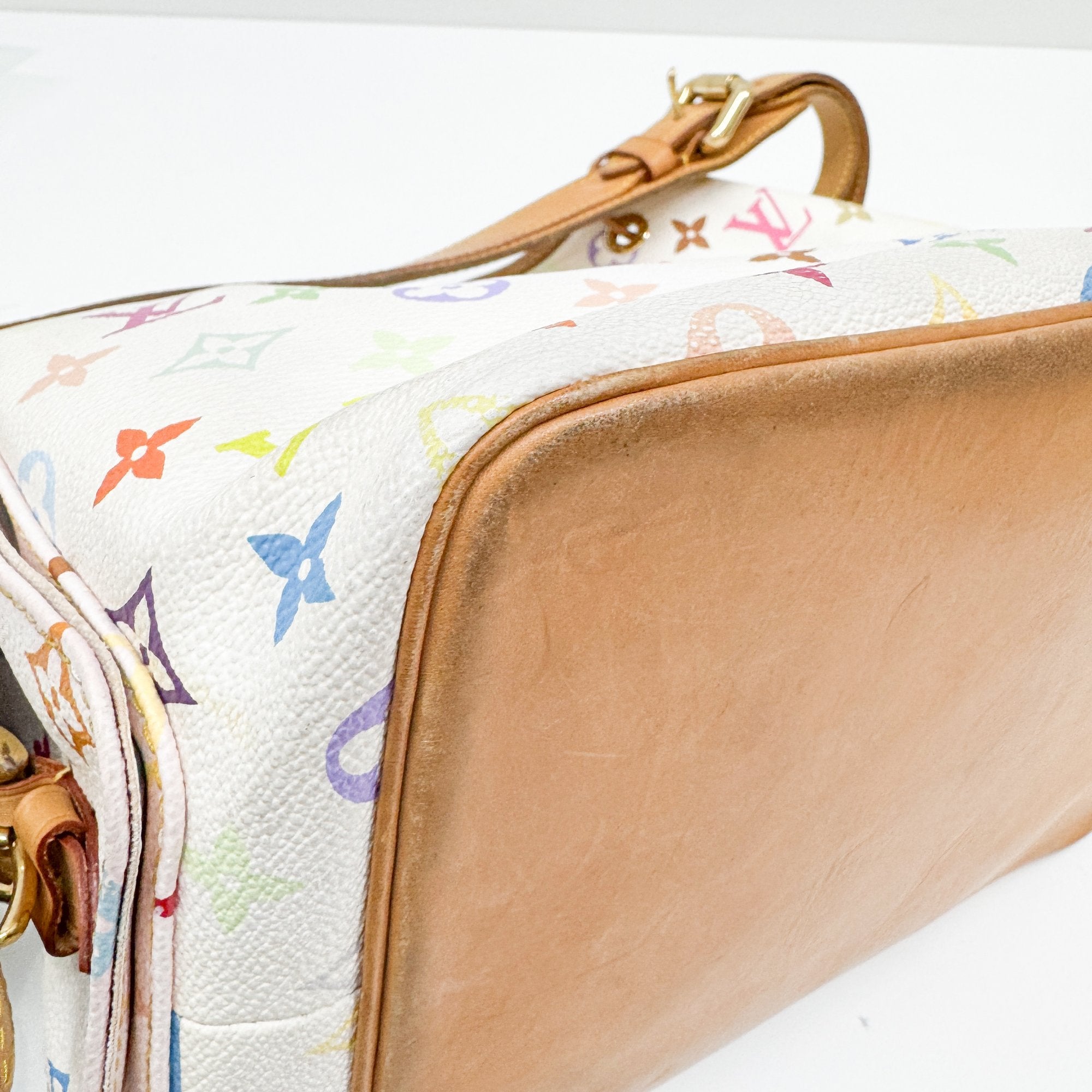 Louis Vuitton x Takashi Murakami Monogram Multicolour Noé Coated Canvas Shoulder Bag