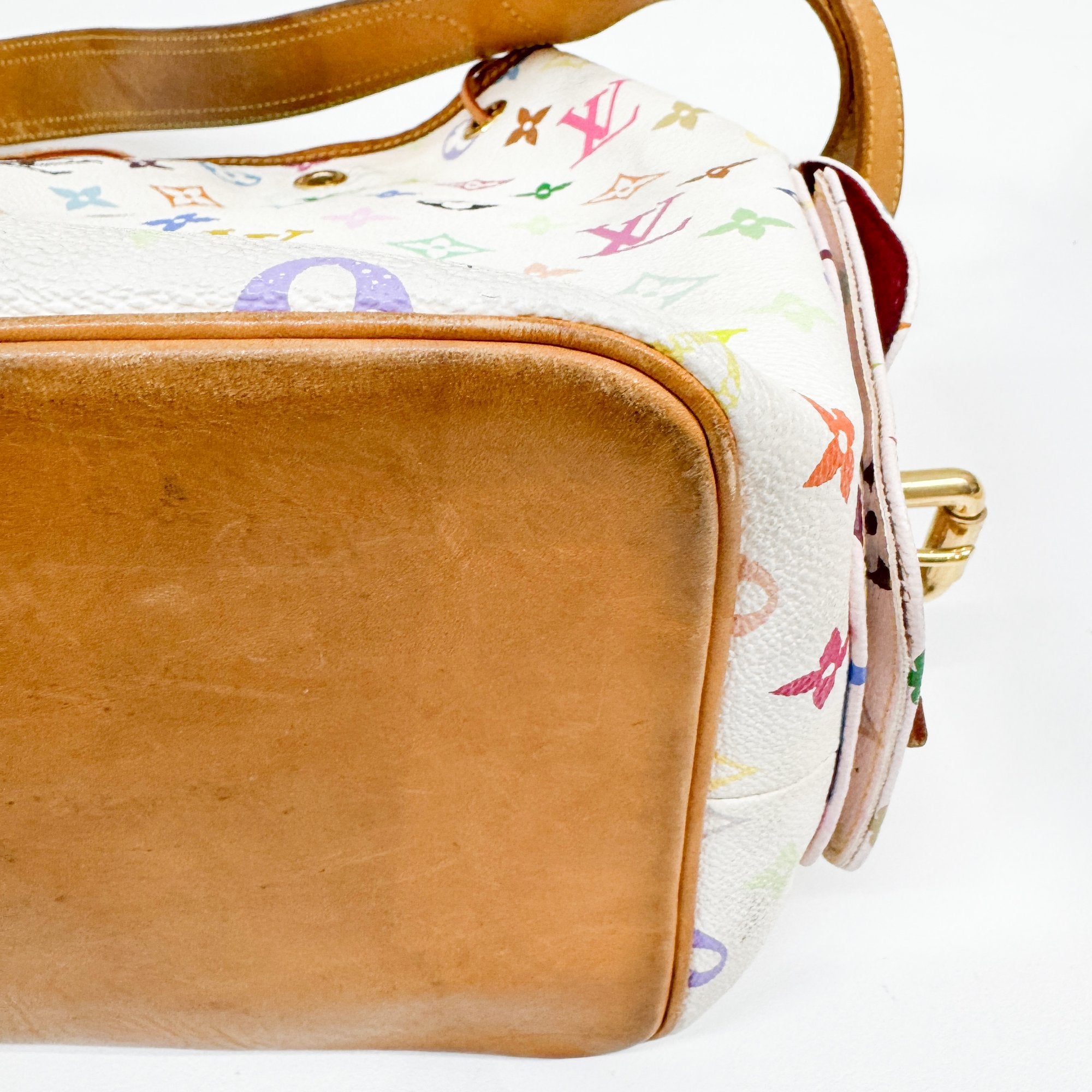 Louis Vuitton x Takashi Murakami Monogram Multicolour Noé Coated Canvas Shoulder Bag