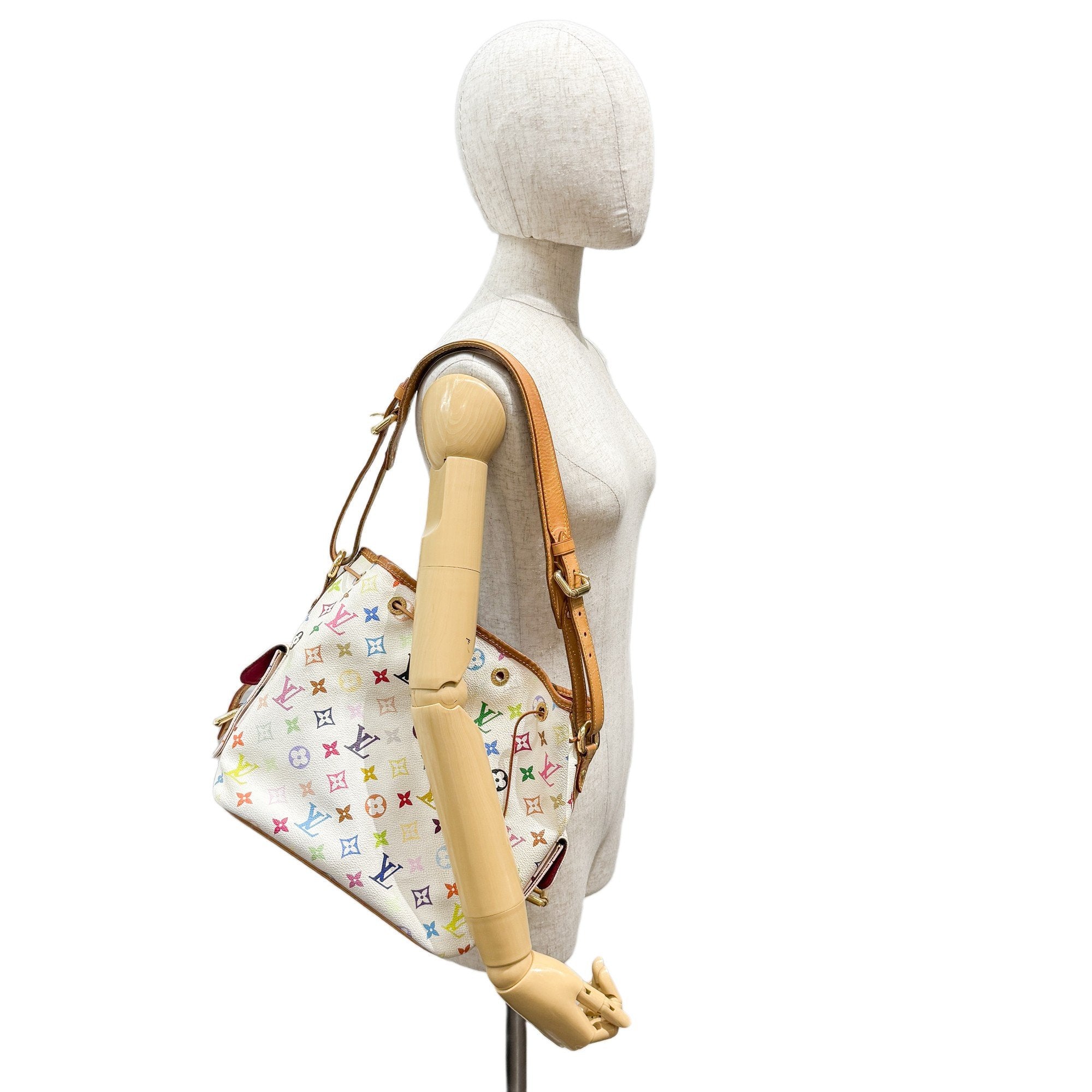 Louis Vuitton x Takashi Murakami Monogram Multicolour Noé Coated Canvas Shoulder Bag