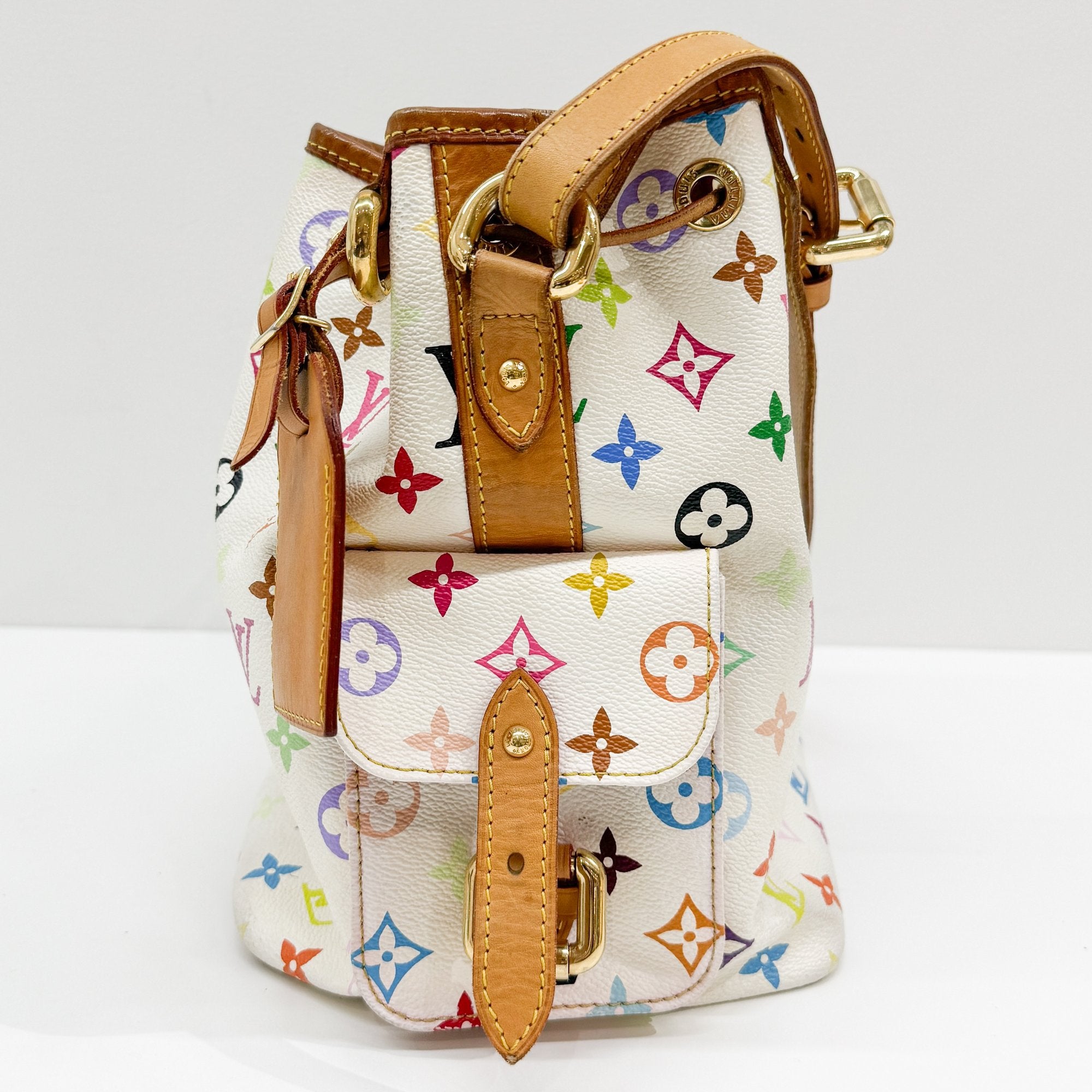 Louis Vuitton x Takashi Murakami Monogram Multicolour Noé Coated Canvas Shoulder Bag