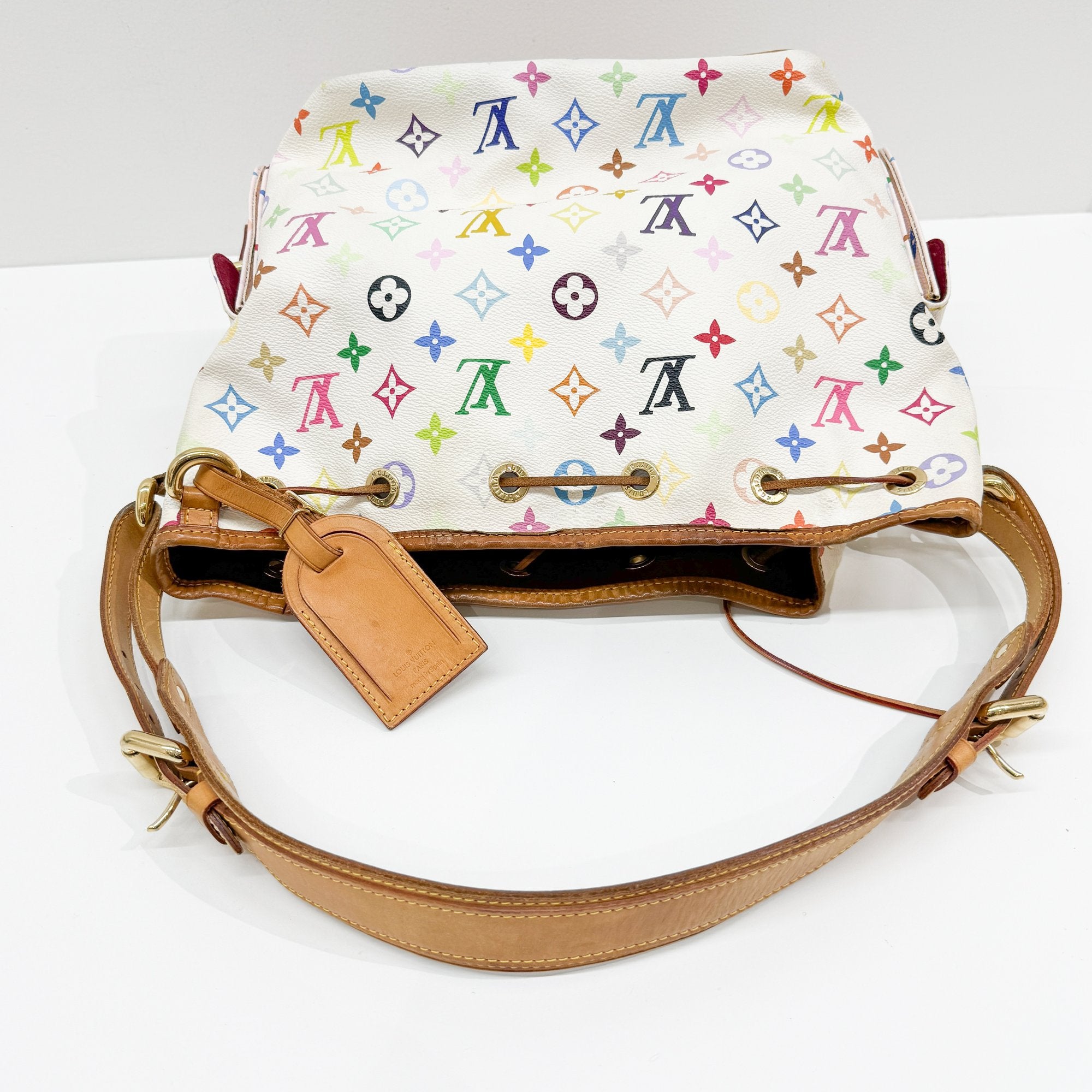 Louis Vuitton x Takashi Murakami Monogram Multicolour Noé Coated Canvas Shoulder Bag