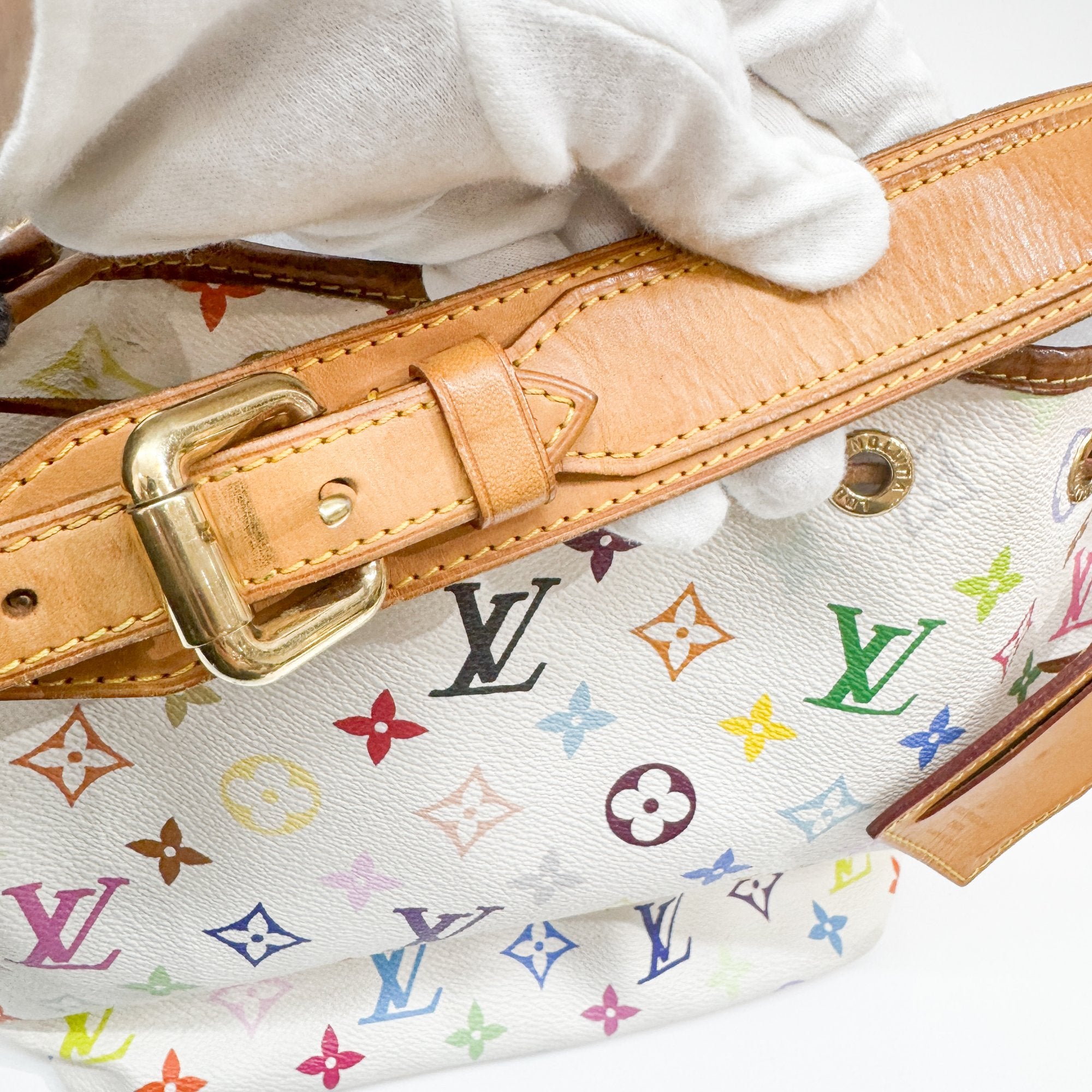 Louis Vuitton x Takashi Murakami Monogram Multicolour Noé Coated Canvas Shoulder Bag