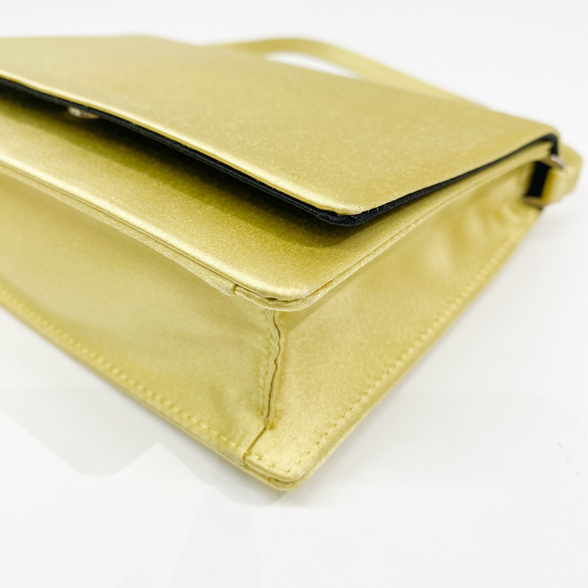 Yellow Satin Two Way Bag
