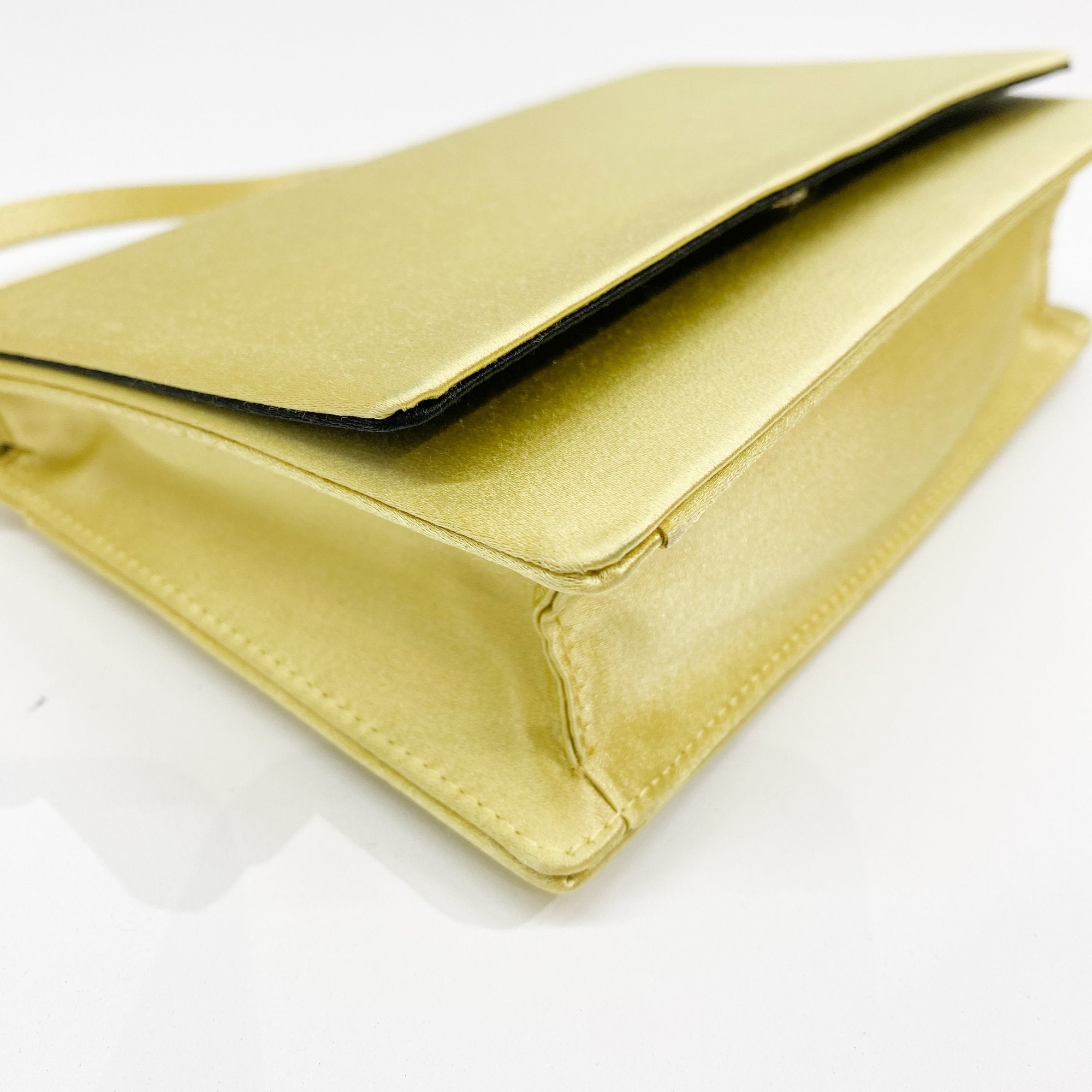 Yellow Satin Two Way Bag