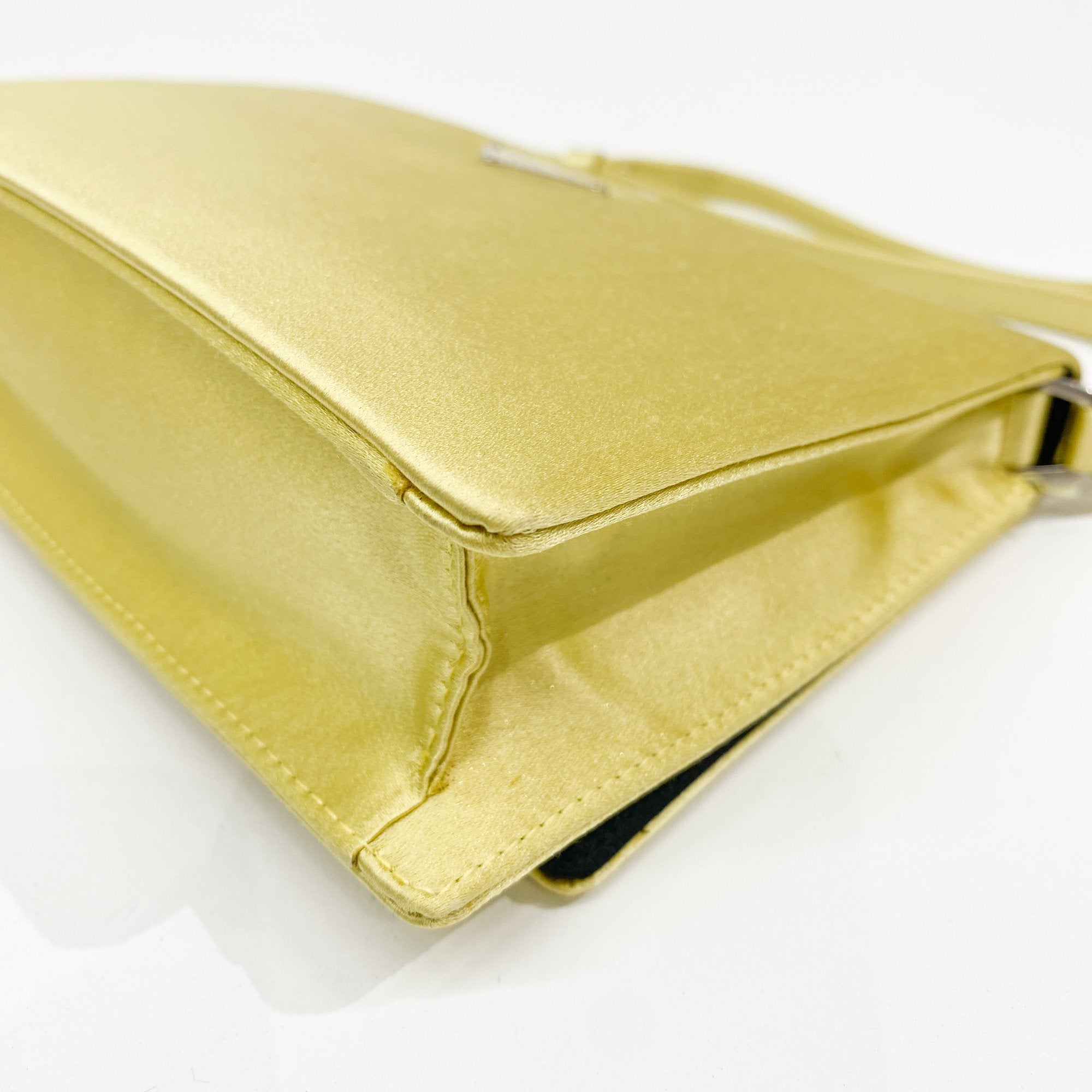 Yellow Satin Two Way Bag