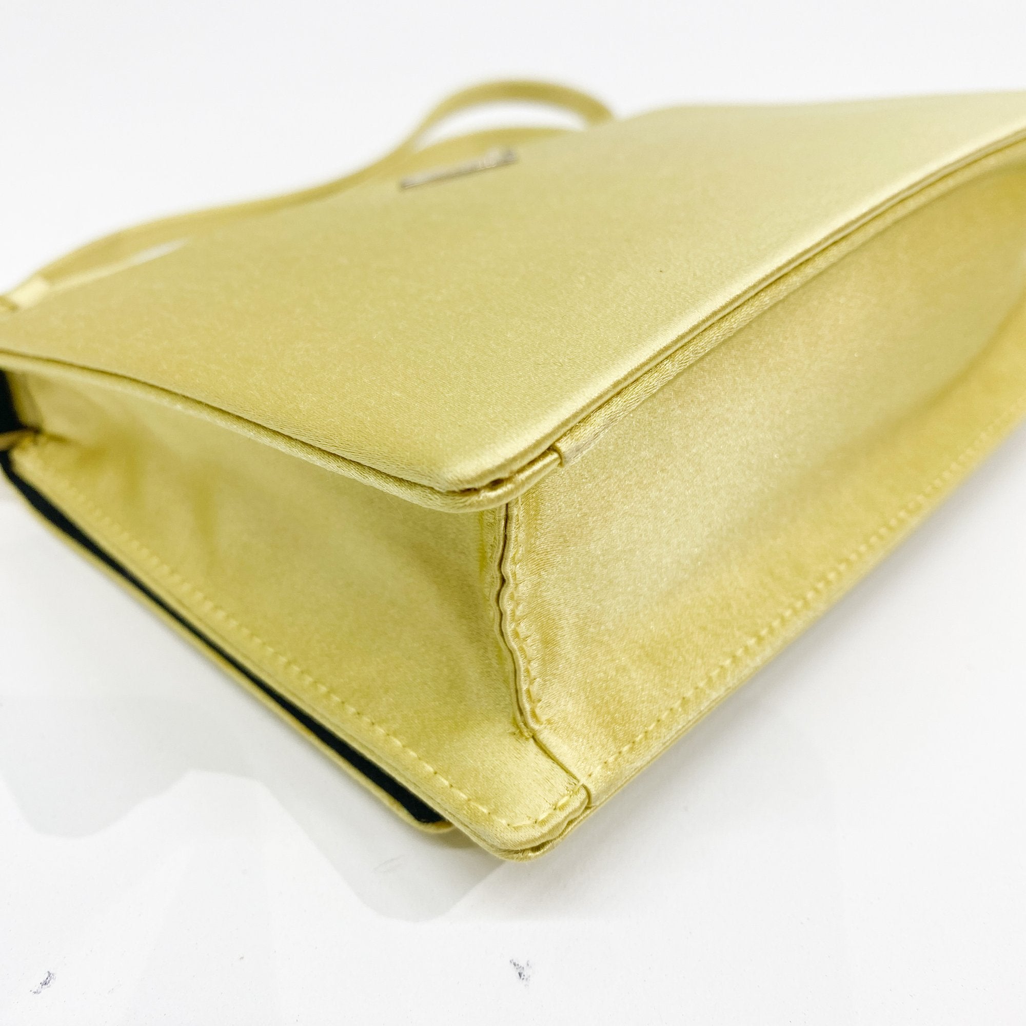 Yellow Satin Two Way Bag