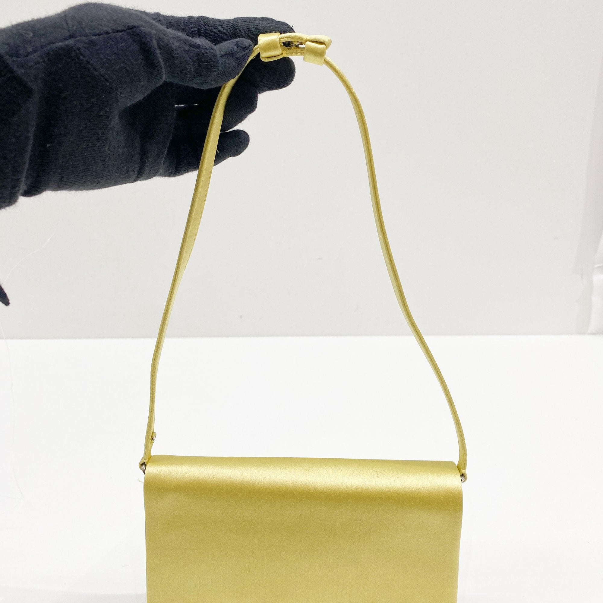 Yellow Satin Two Way Bag