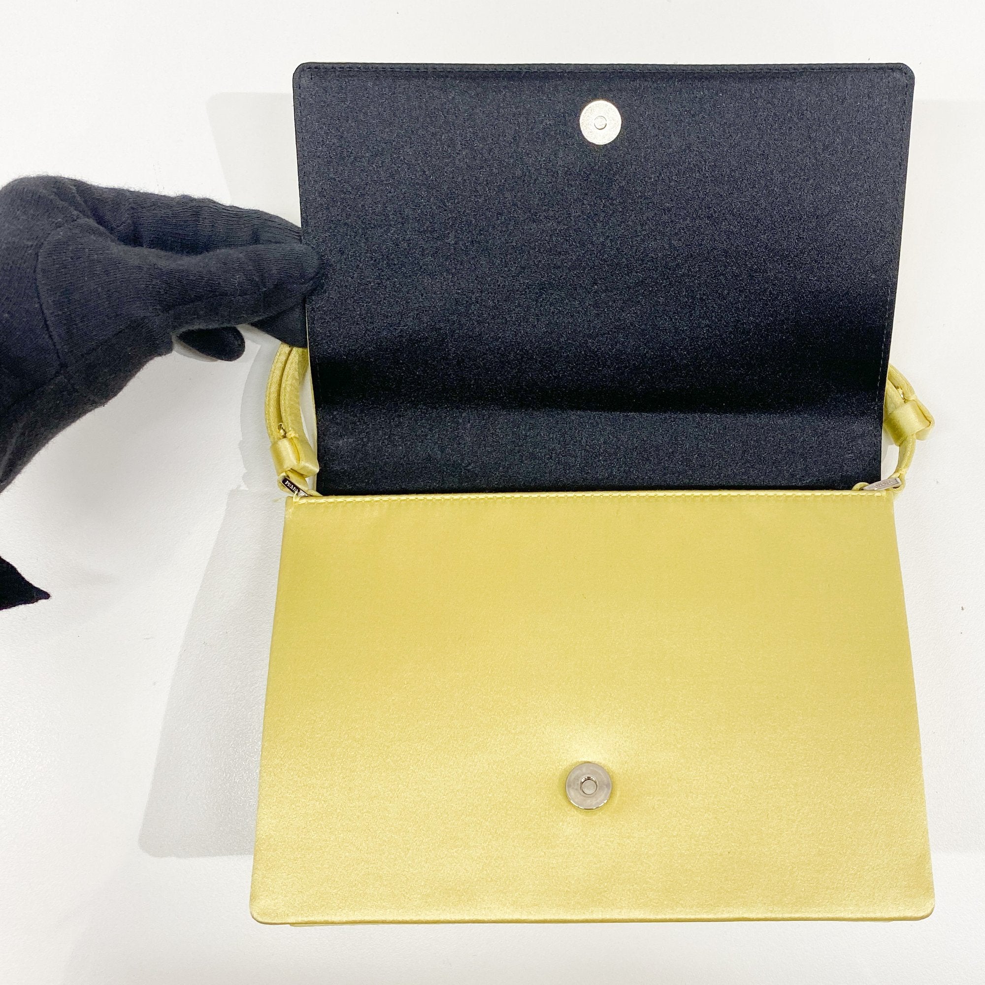 Yellow Satin Two Way Bag