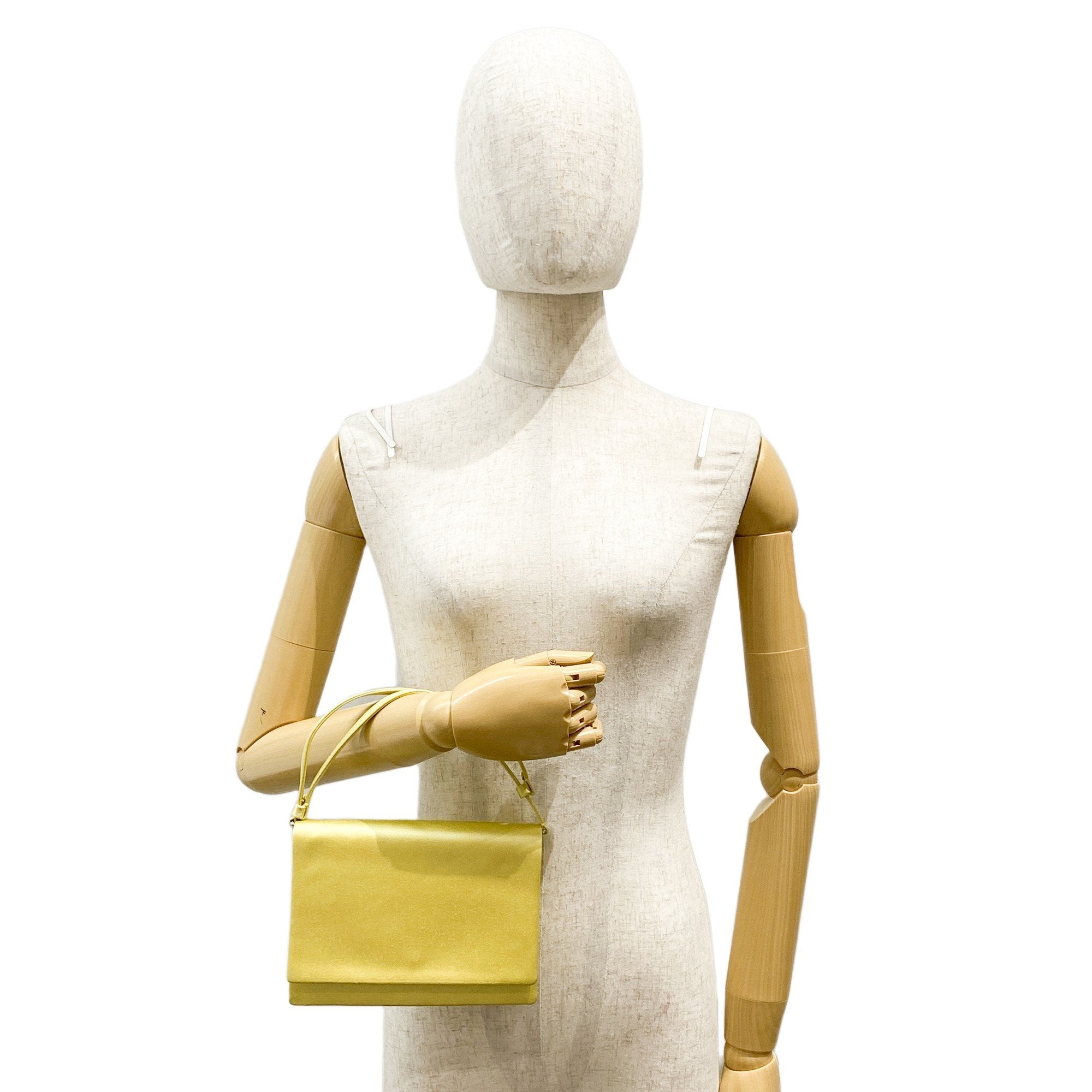 Yellow Satin Two Way Bag