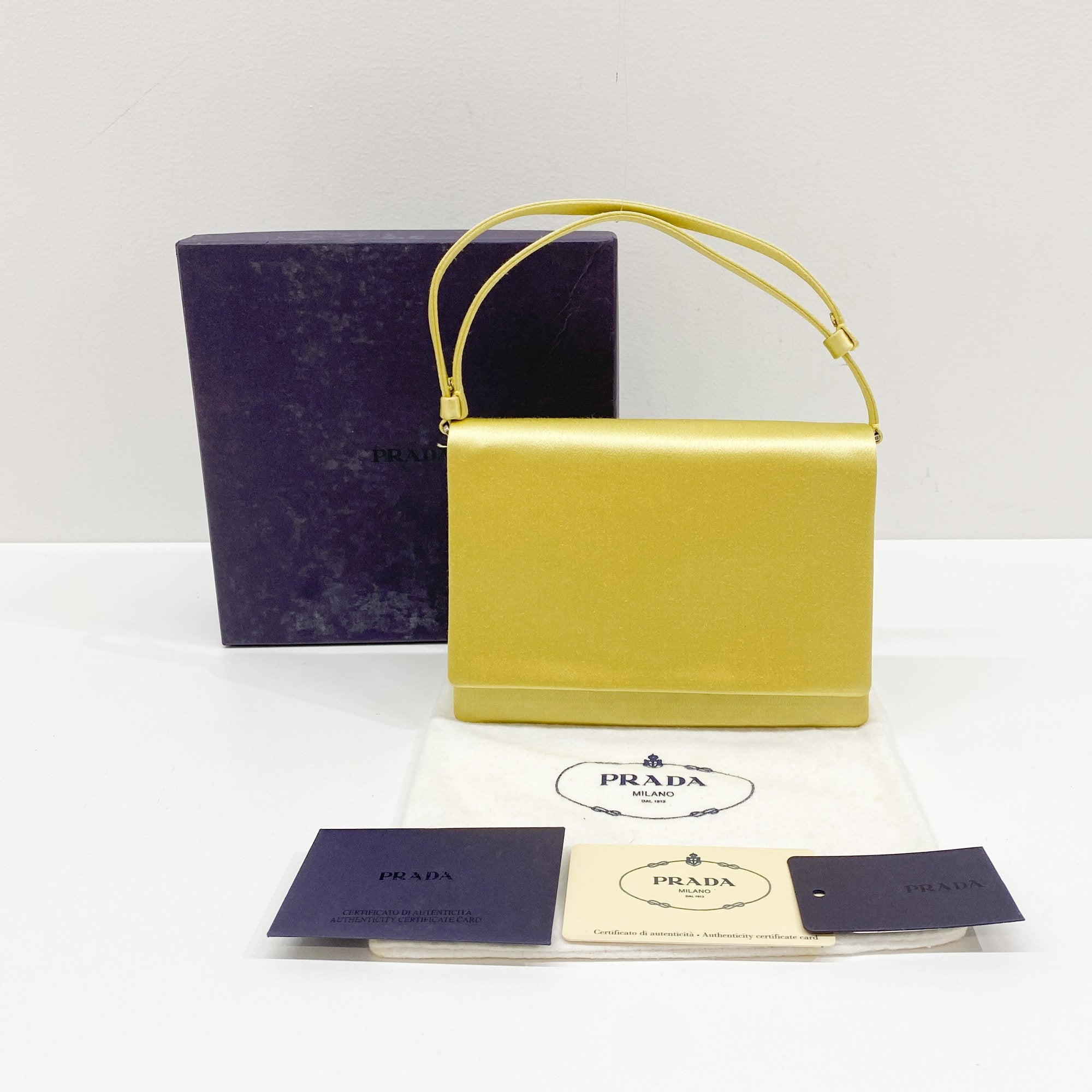 Yellow Satin Two Way Bag