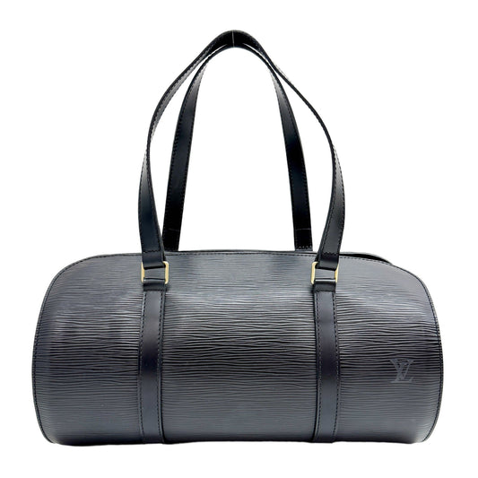 Soufflot Black Leather Shoulder Bag