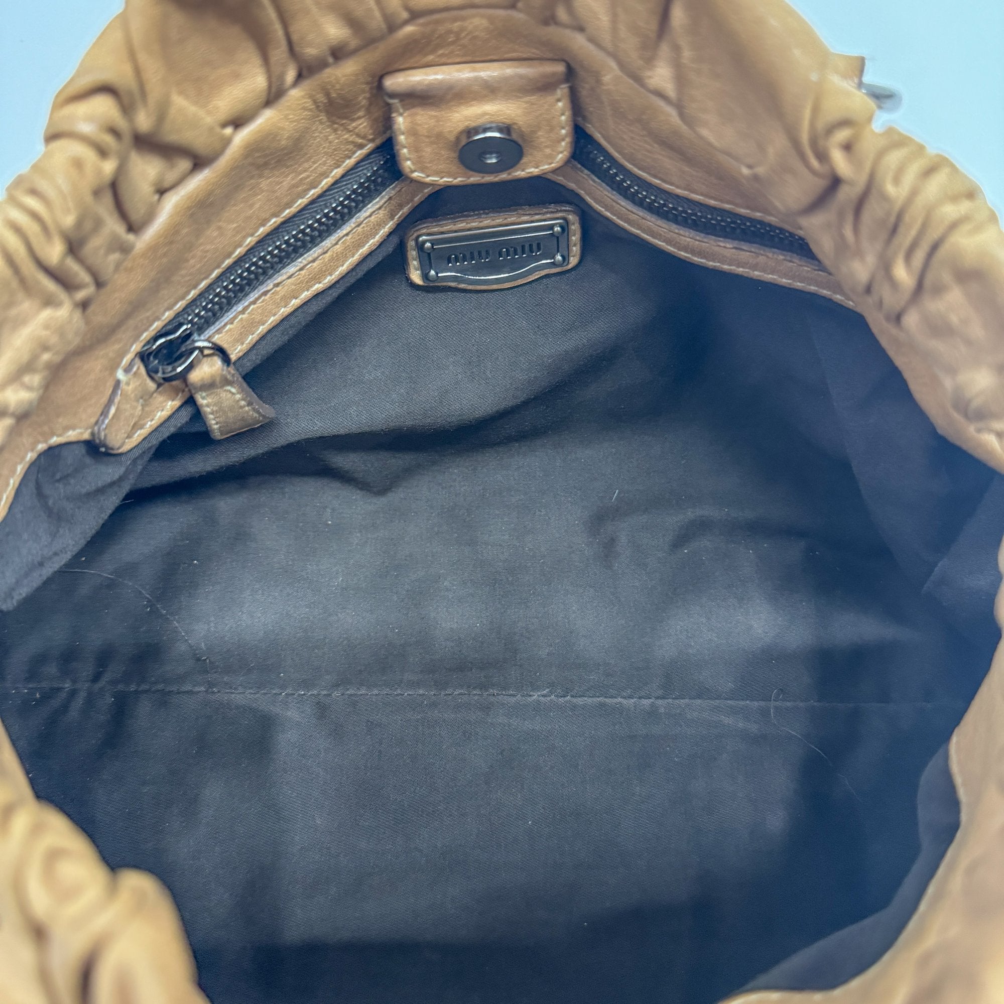 Vitello Brown Calfskin Leather Two Way Bag