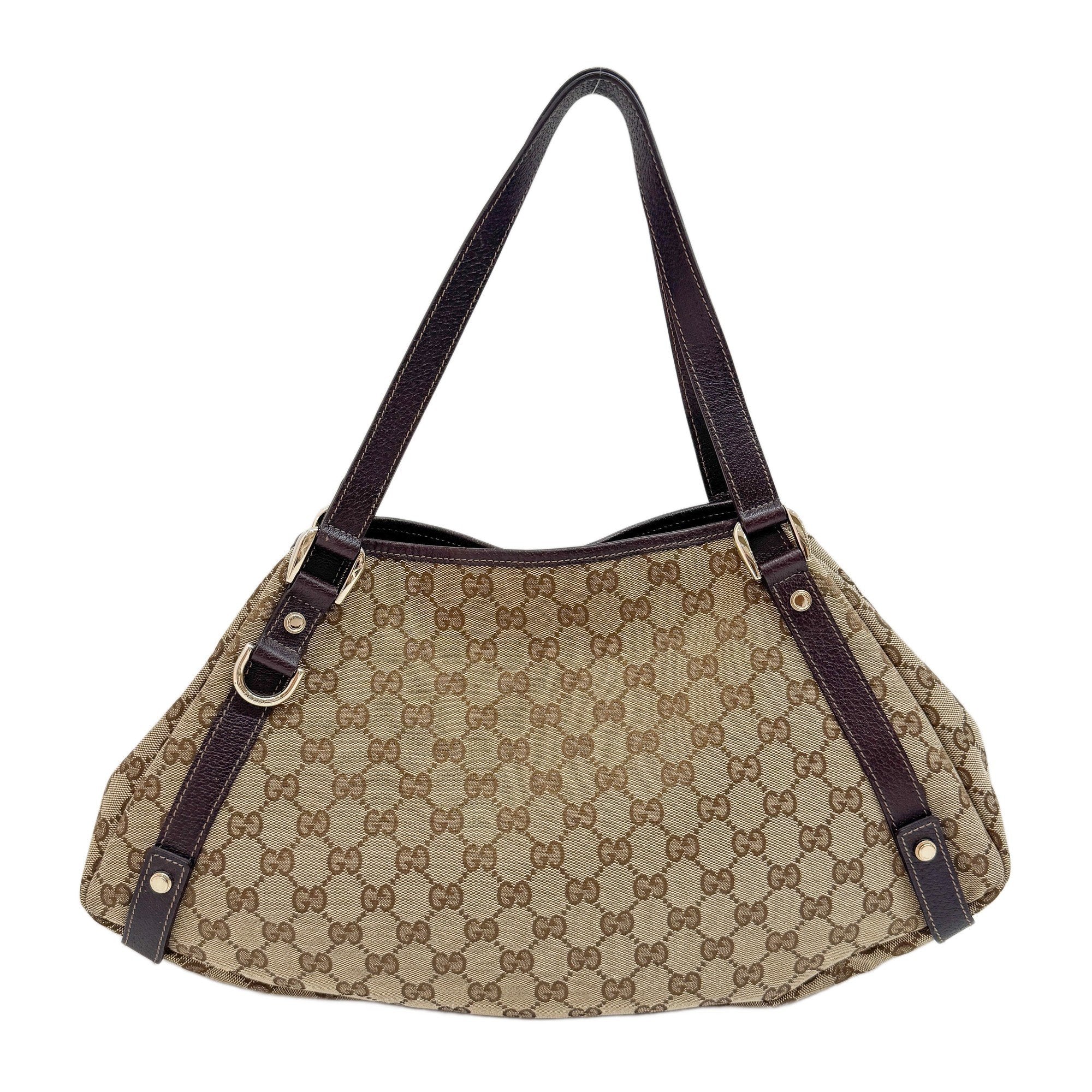 Abbey Brown GG Canvas Shoulder Bag