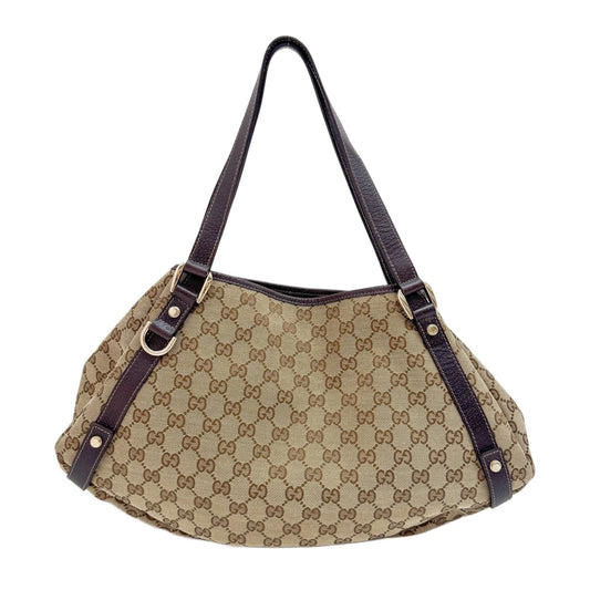Abbey Brown GG Canvas Shoulder Bag