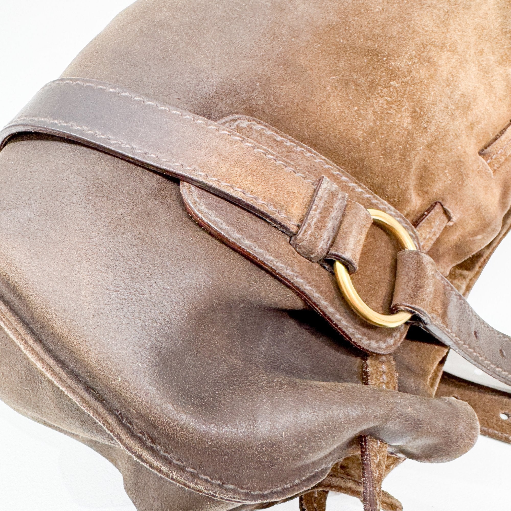 Archive Brown Suede Shoulder Bag